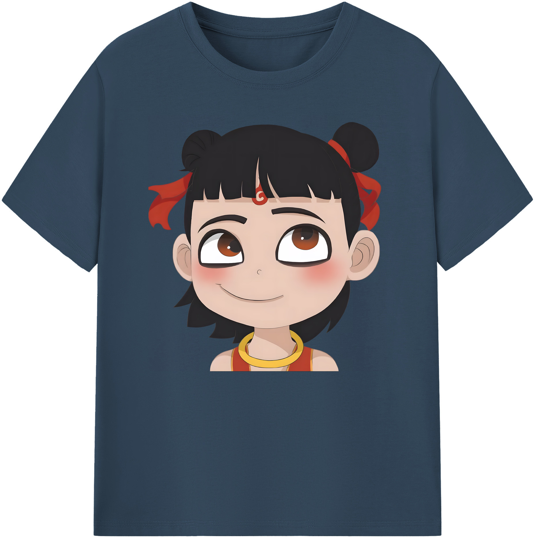 （画像用） Ne Zha 2 ナタ 魔童の大暴れ 綿100％ メンズ半袖Tシャツ｜肌触りやわらか＆通気性
