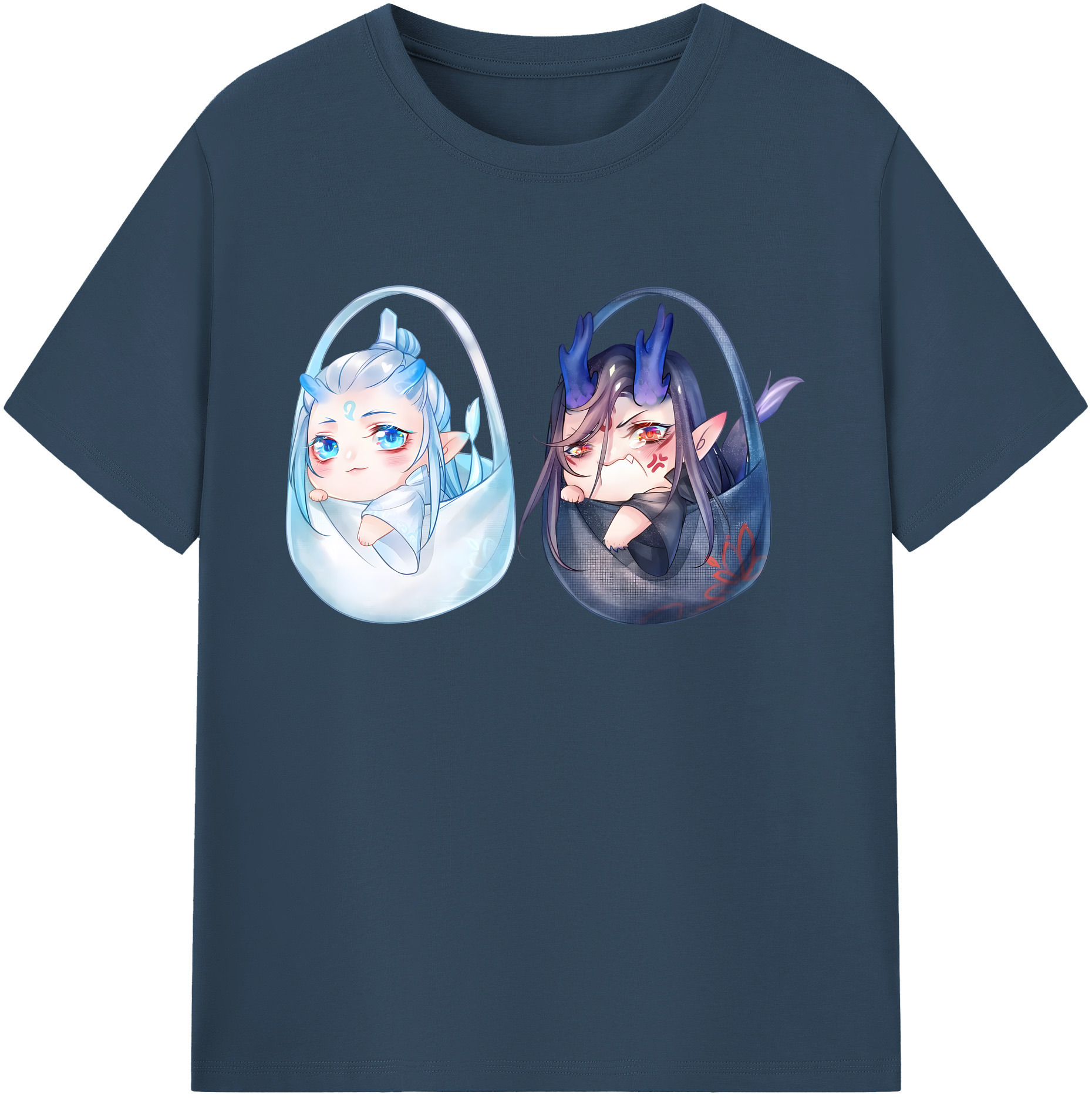 （画像用） Ne Zha 2 ナタ 魔童の大暴れ 綿100％ メンズ半袖Tシャツ｜肌触りやわらか＆通気性