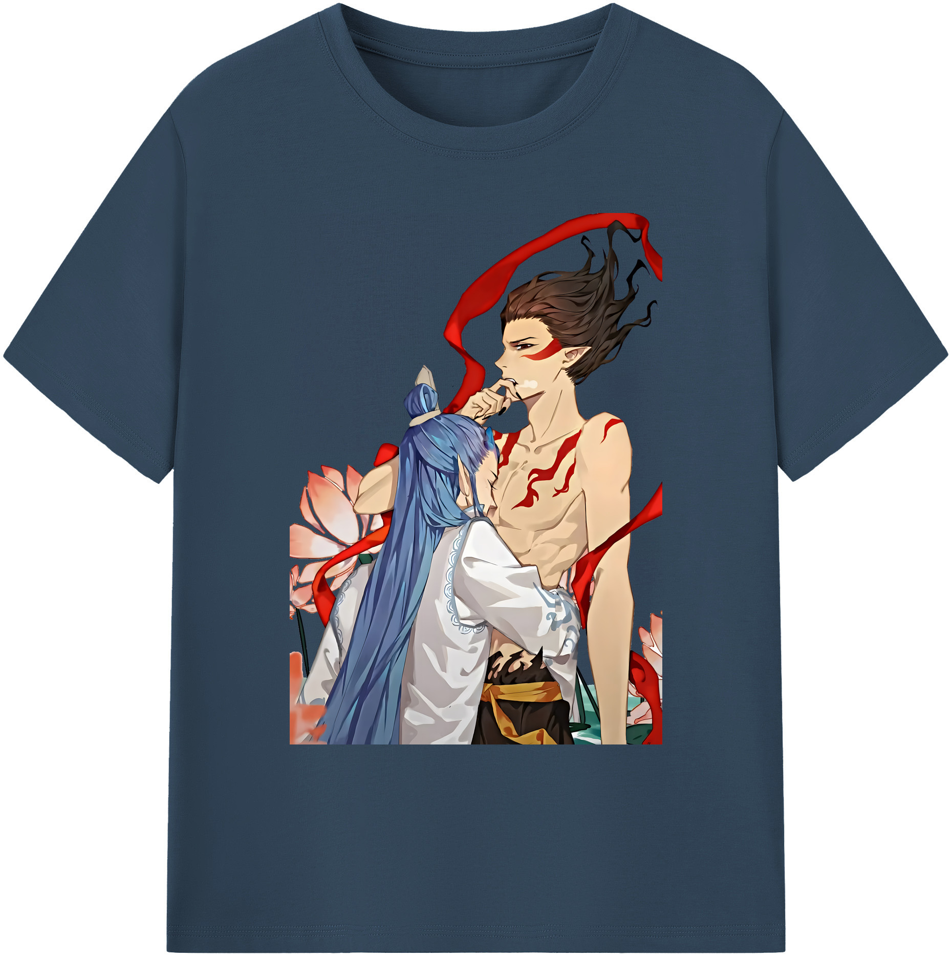 （画像用） Ne Zha 2 ナタ 魔童の大暴れ 綿100％ メンズ半袖Tシャツ｜肌触りやわらか＆通気性