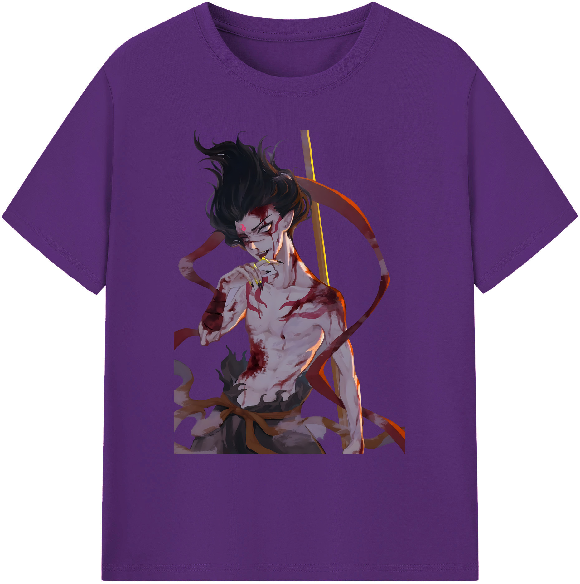 （画像用） Ne Zha 2 ナタ 魔童の大暴れ 綿100％ メンズ半袖Tシャツ｜肌触りやわらか＆通気性