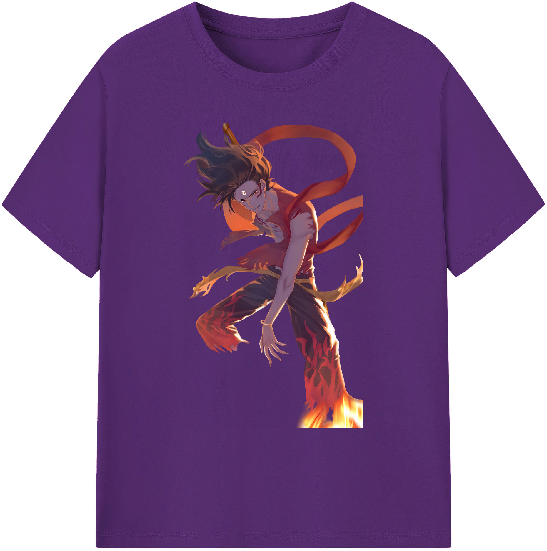 （画像用） Ne Zha 2 ナタ 魔童の大暴れ 綿100％ メンズ半袖Tシャツ｜肌触りやわらか＆通気性