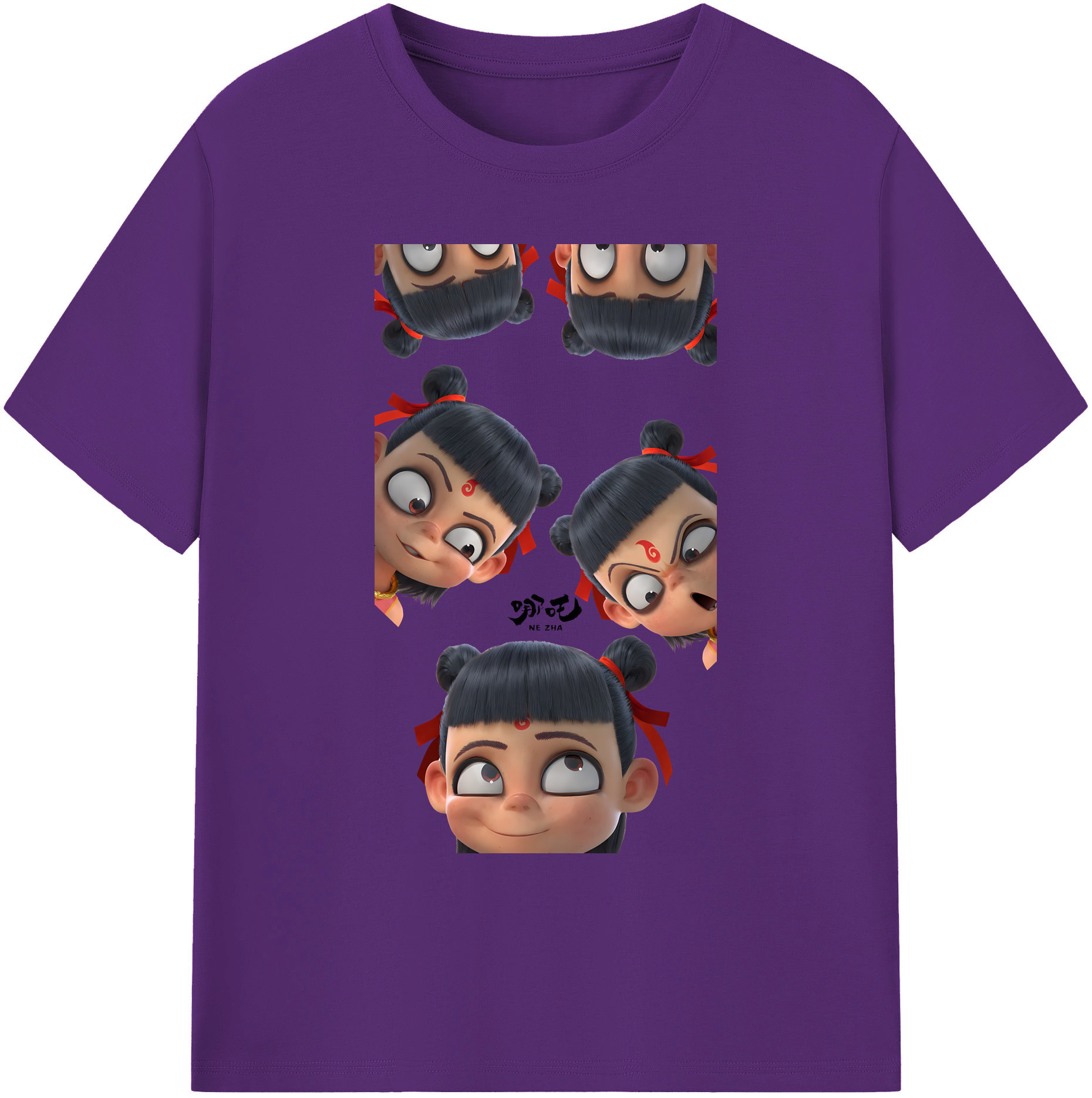 （画像用） Ne Zha 2 ナタ 魔童の大暴れ 綿100％ メンズ半袖Tシャツ｜肌触りやわらか＆通気性