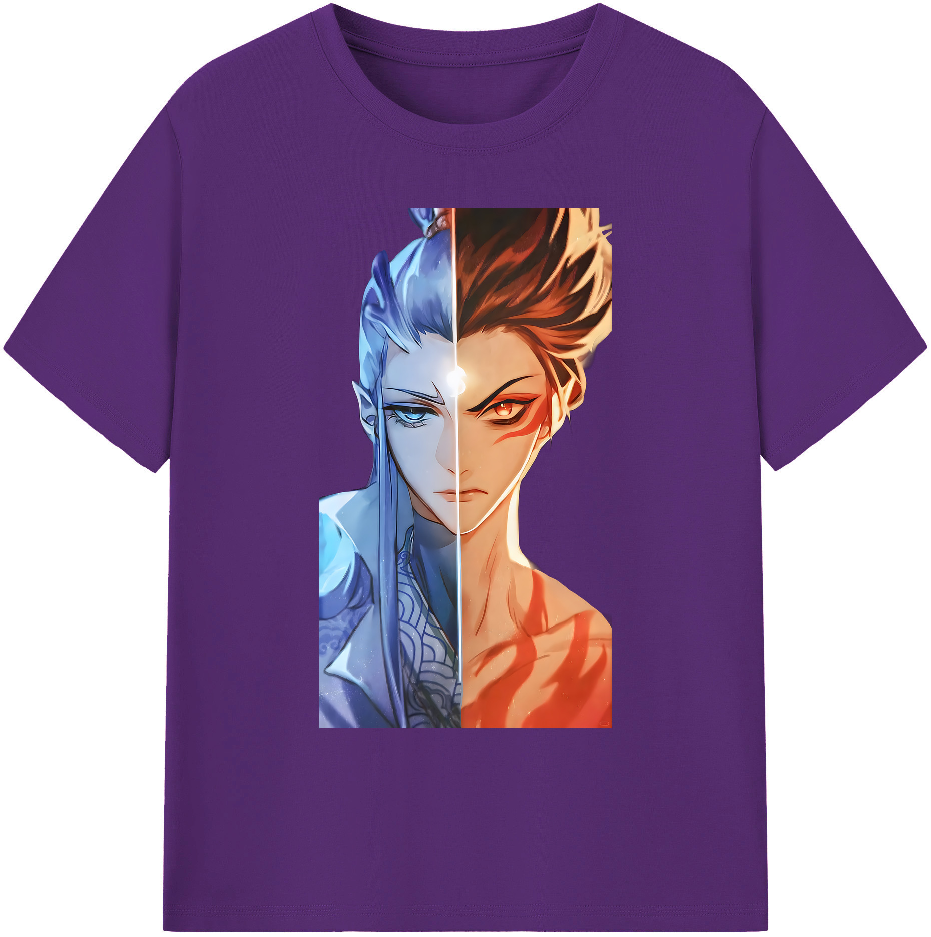 （画像用） Ne Zha 2 ナタ 魔童の大暴れ 綿100％ メンズ半袖Tシャツ｜肌触りやわらか＆通気性