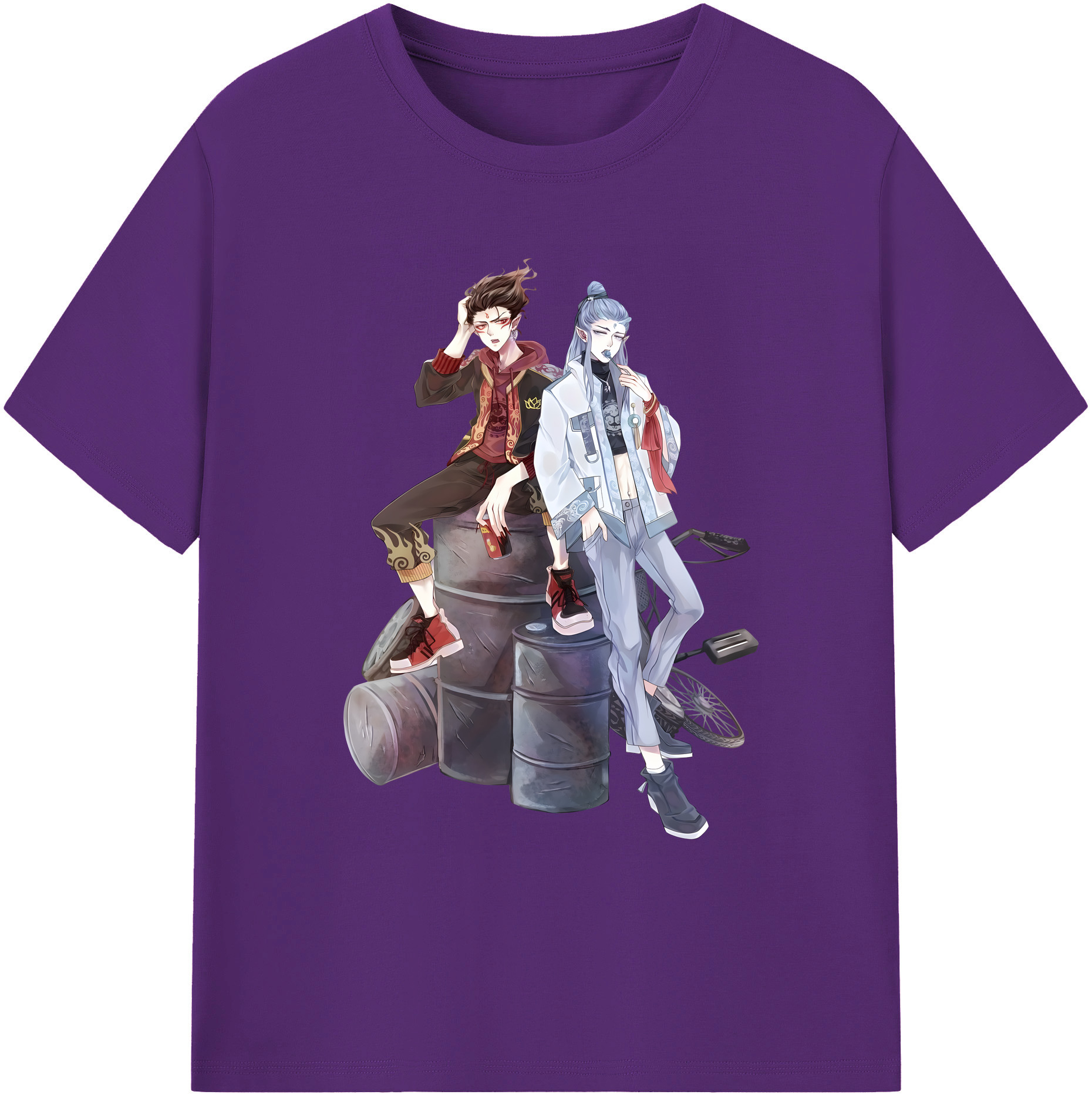（画像用） Ne Zha 2 ナタ 魔童の大暴れ 綿100％ メンズ半袖Tシャツ｜肌触りやわらか＆通気性