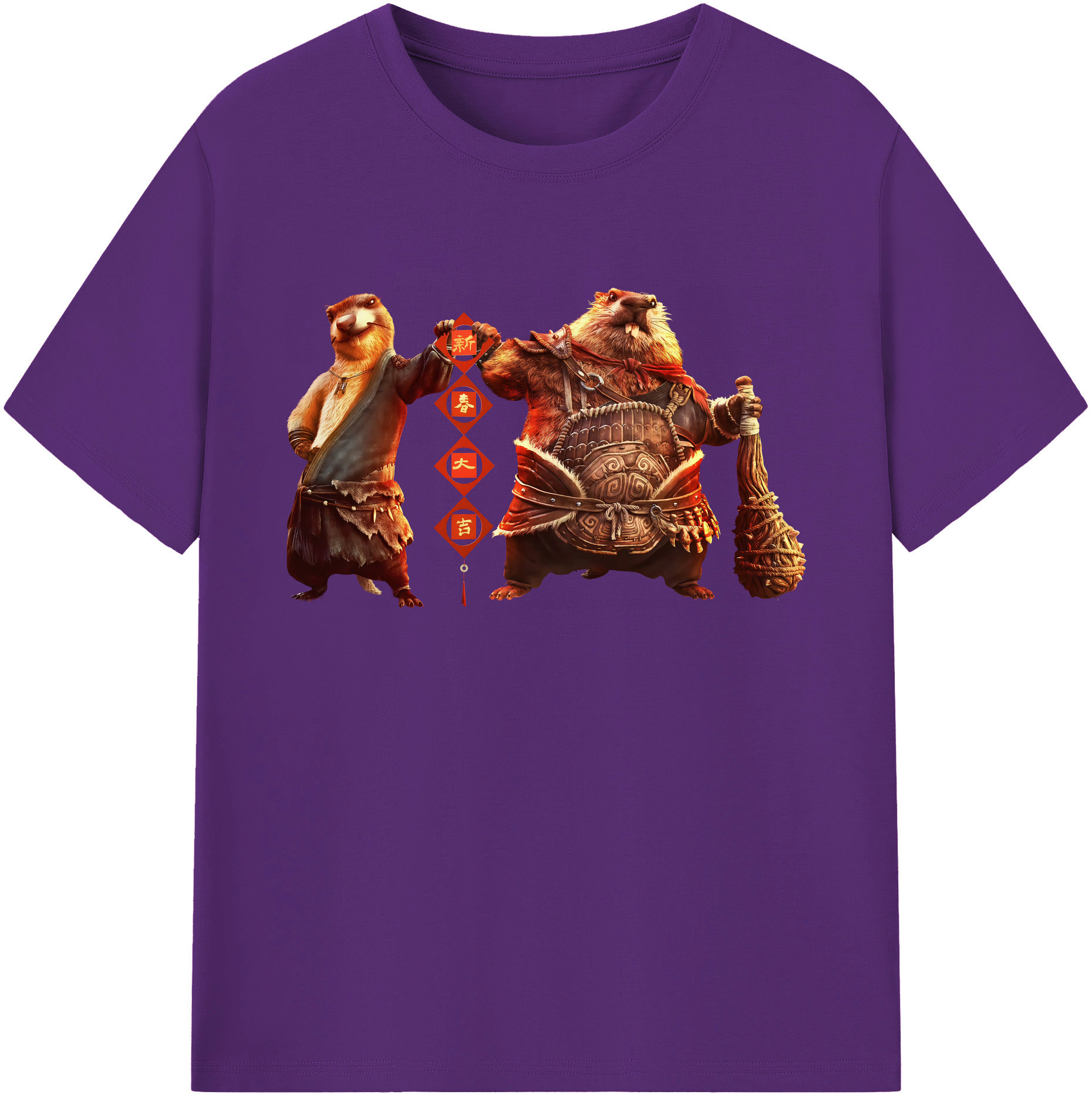 （画像用） Ne Zha 2 ナタ 魔童の大暴れ 綿100％ メンズ半袖Tシャツ｜肌触りやわらか＆通気性