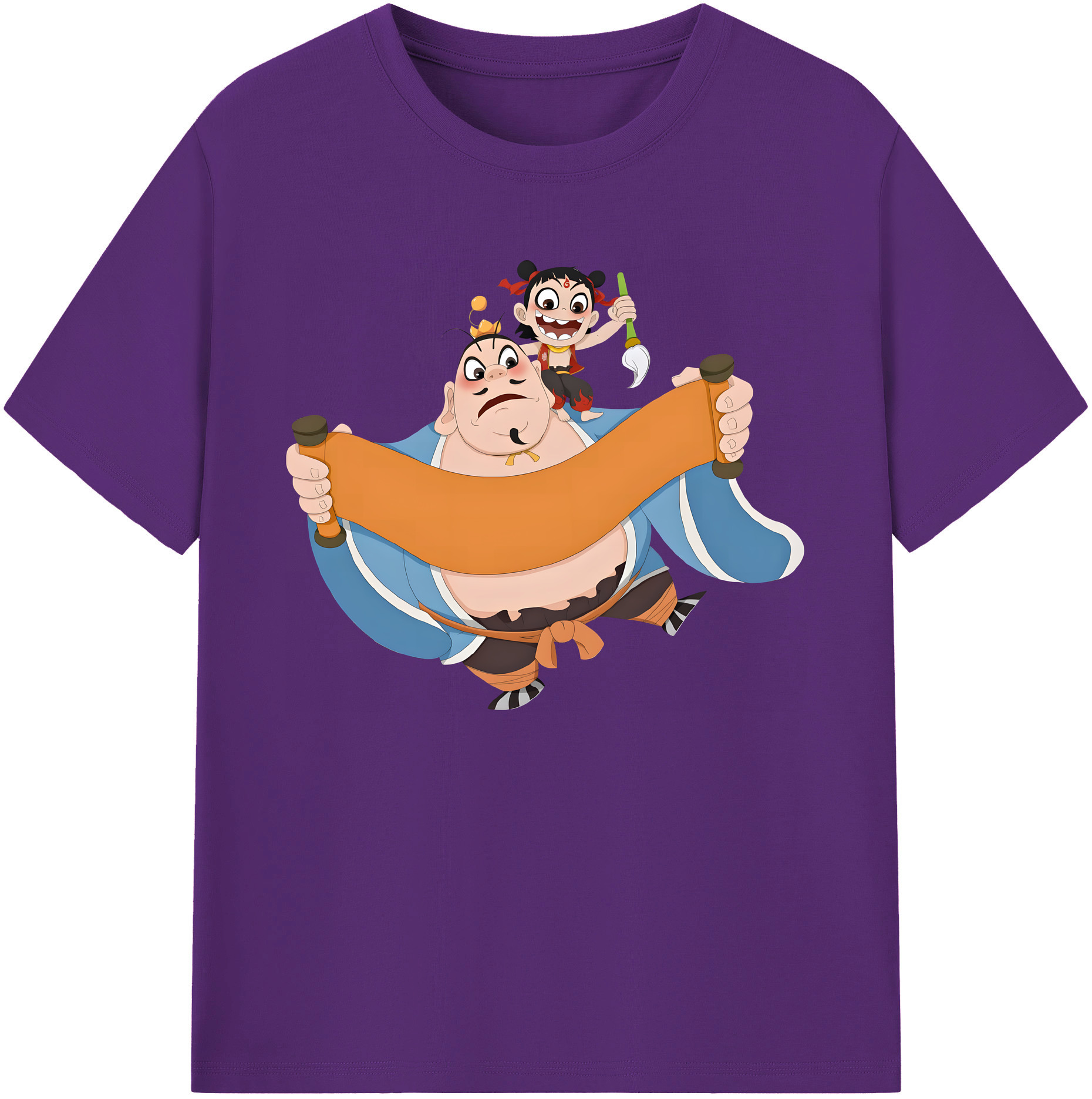 （画像用） Ne Zha 2 ナタ 魔童の大暴れ 綿100％ メンズ半袖Tシャツ｜肌触りやわらか＆通気性