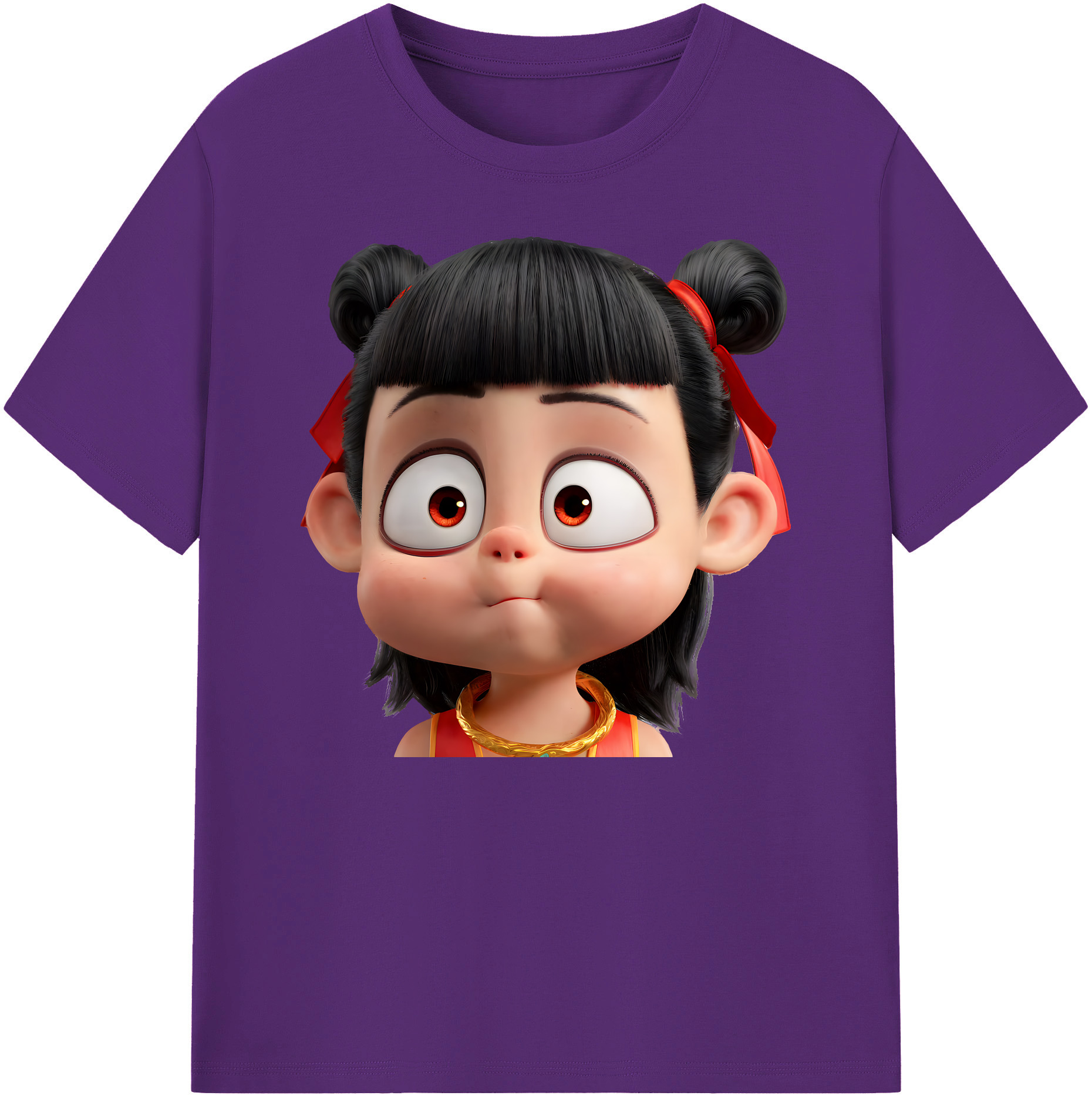 （画像用） Ne Zha 2 ナタ 魔童の大暴れ 綿100％ メンズ半袖Tシャツ｜肌触りやわらか＆通気性