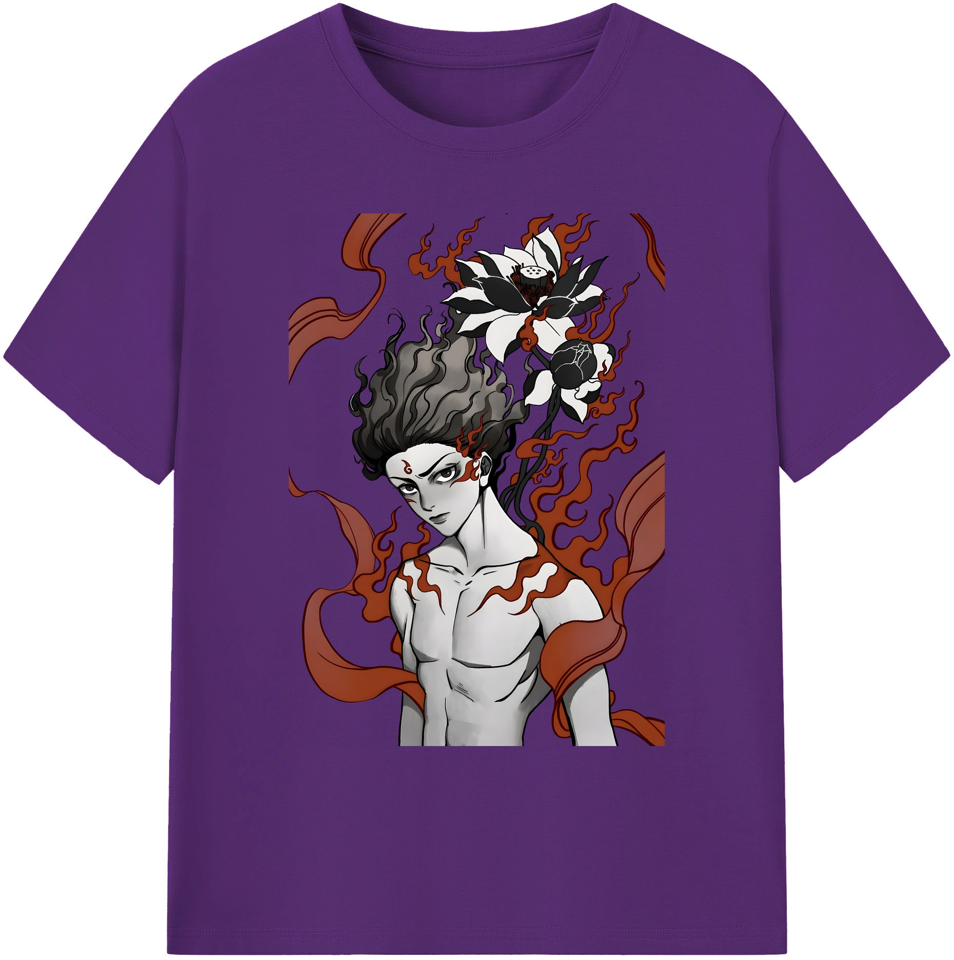 （画像用） Ne Zha 2 ナタ 魔童の大暴れ 綿100％ メンズ半袖Tシャツ｜肌触りやわらか＆通気性