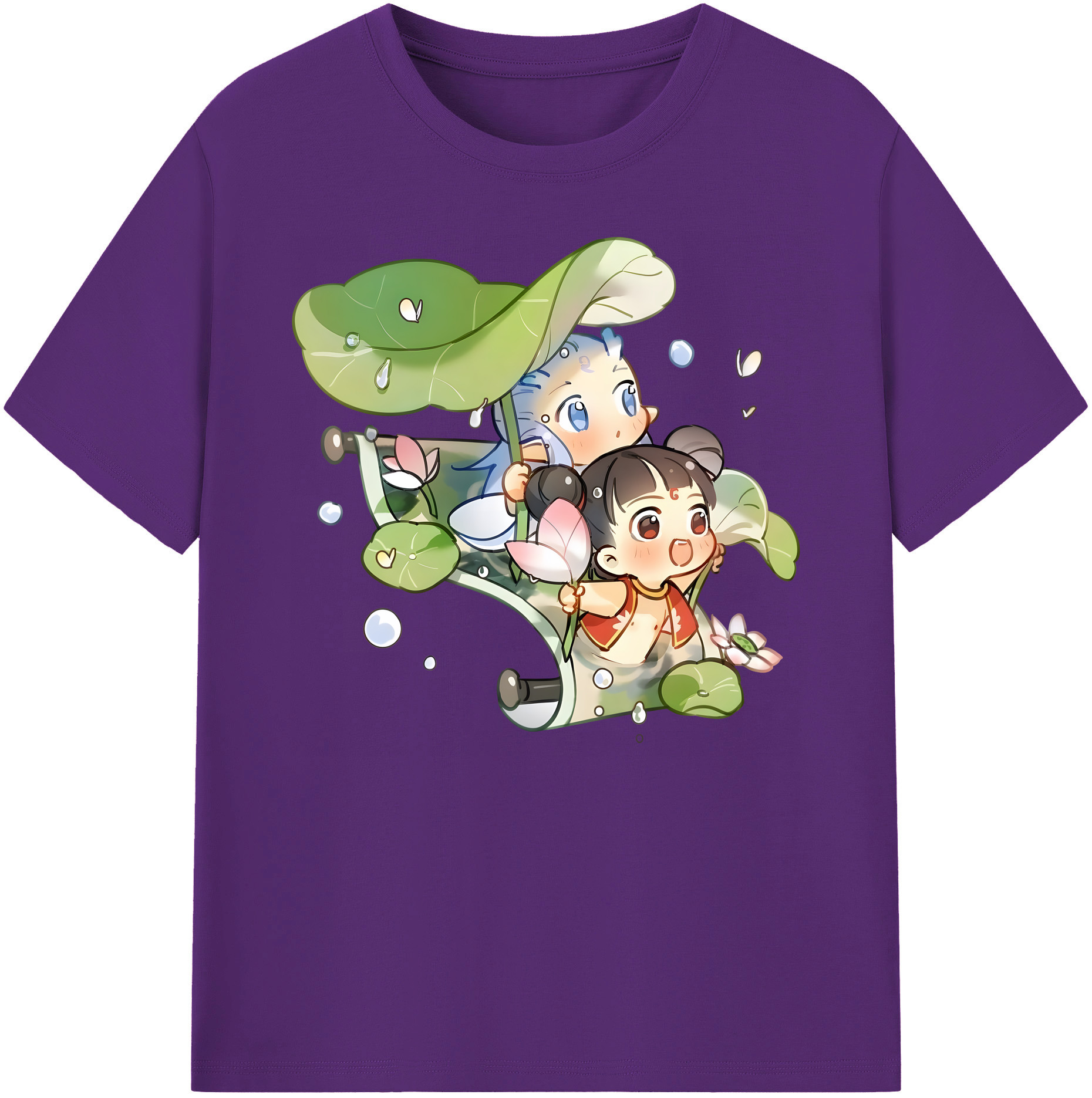 （画像用） Ne Zha 2 ナタ 魔童の大暴れ 綿100％ メンズ半袖Tシャツ｜肌触りやわらか＆通気性