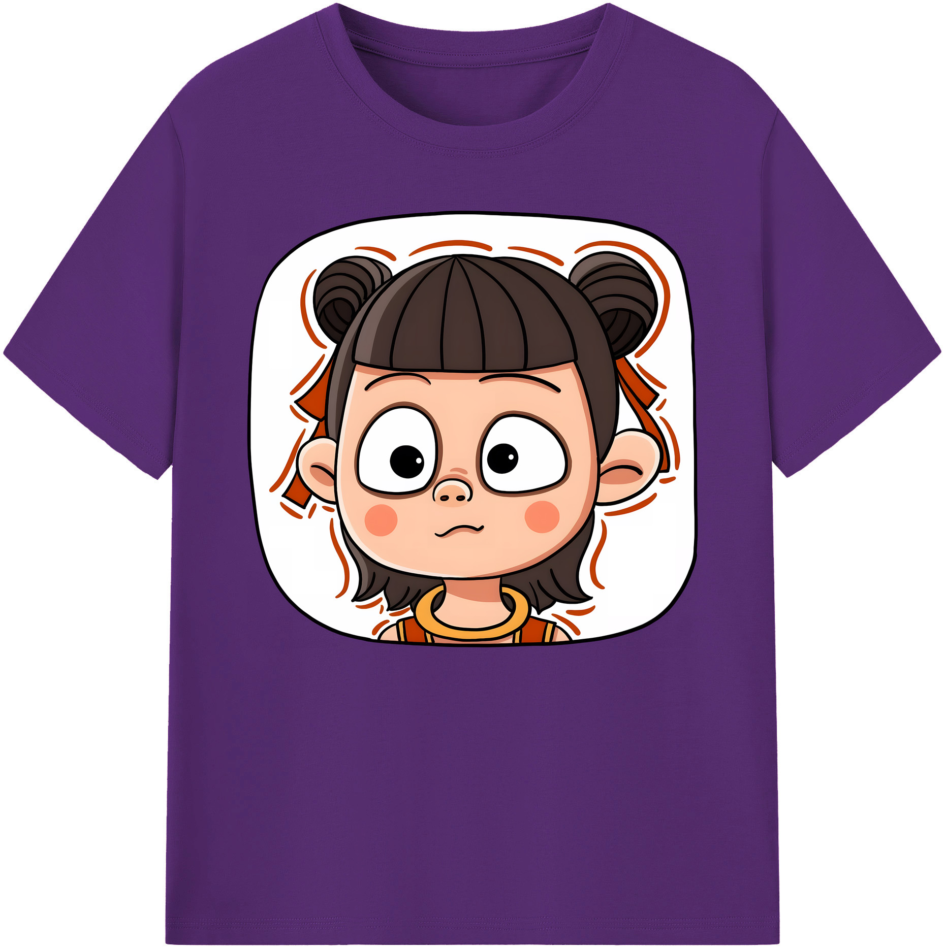 （画像用） Ne Zha 2 ナタ 魔童の大暴れ 綿100％ メンズ半袖Tシャツ｜肌触りやわらか＆通気性