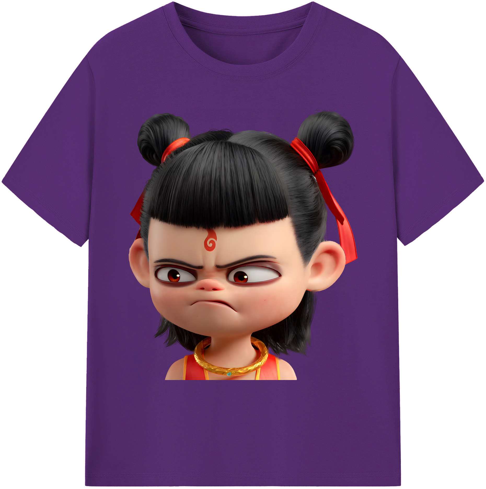 （画像用） Ne Zha 2 ナタ 魔童の大暴れ 綿100％ メンズ半袖Tシャツ｜肌触りやわらか＆通気性
