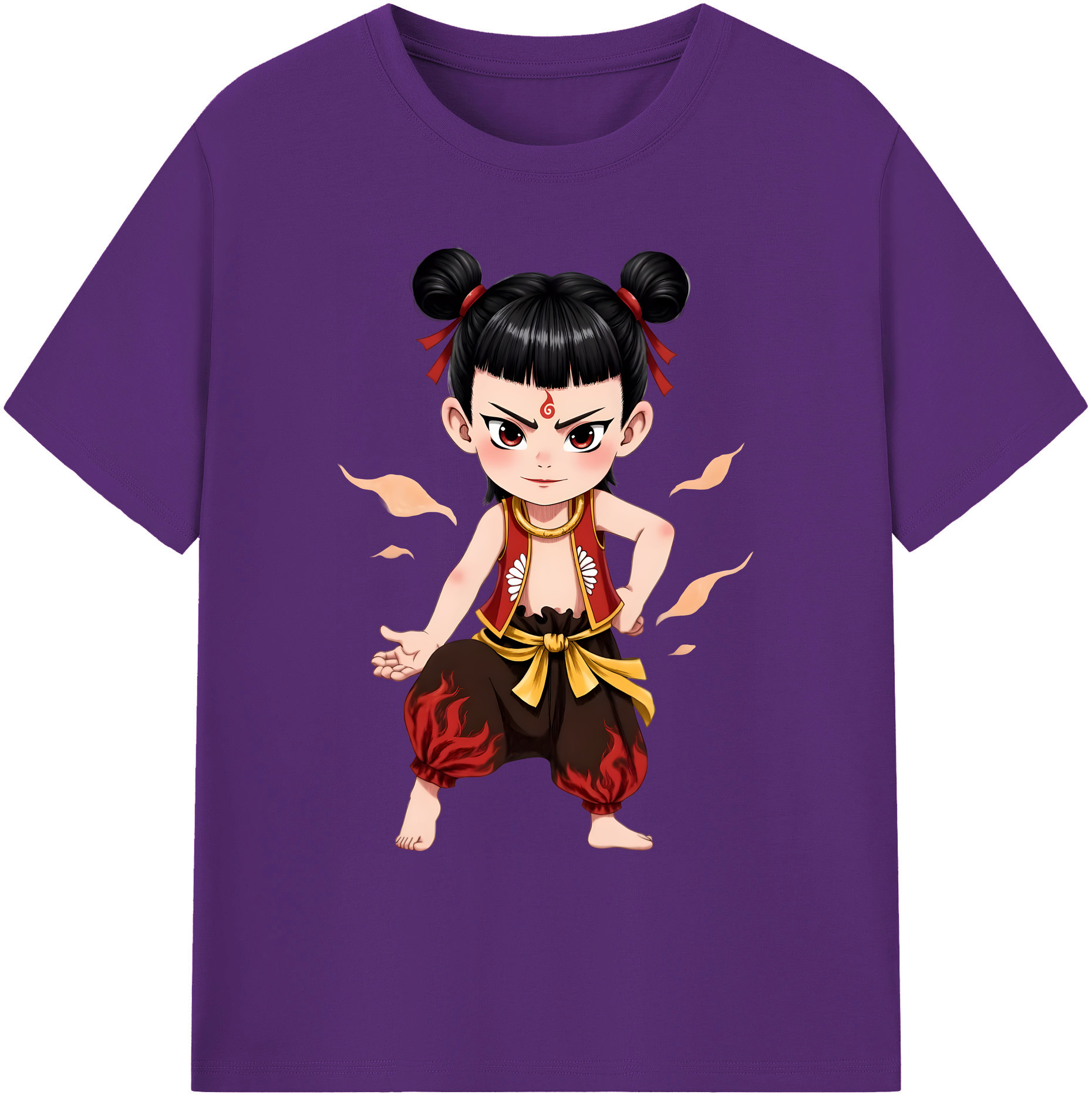 （画像用） Ne Zha 2 ナタ 魔童の大暴れ 綿100％ メンズ半袖Tシャツ｜肌触りやわらか＆通気性