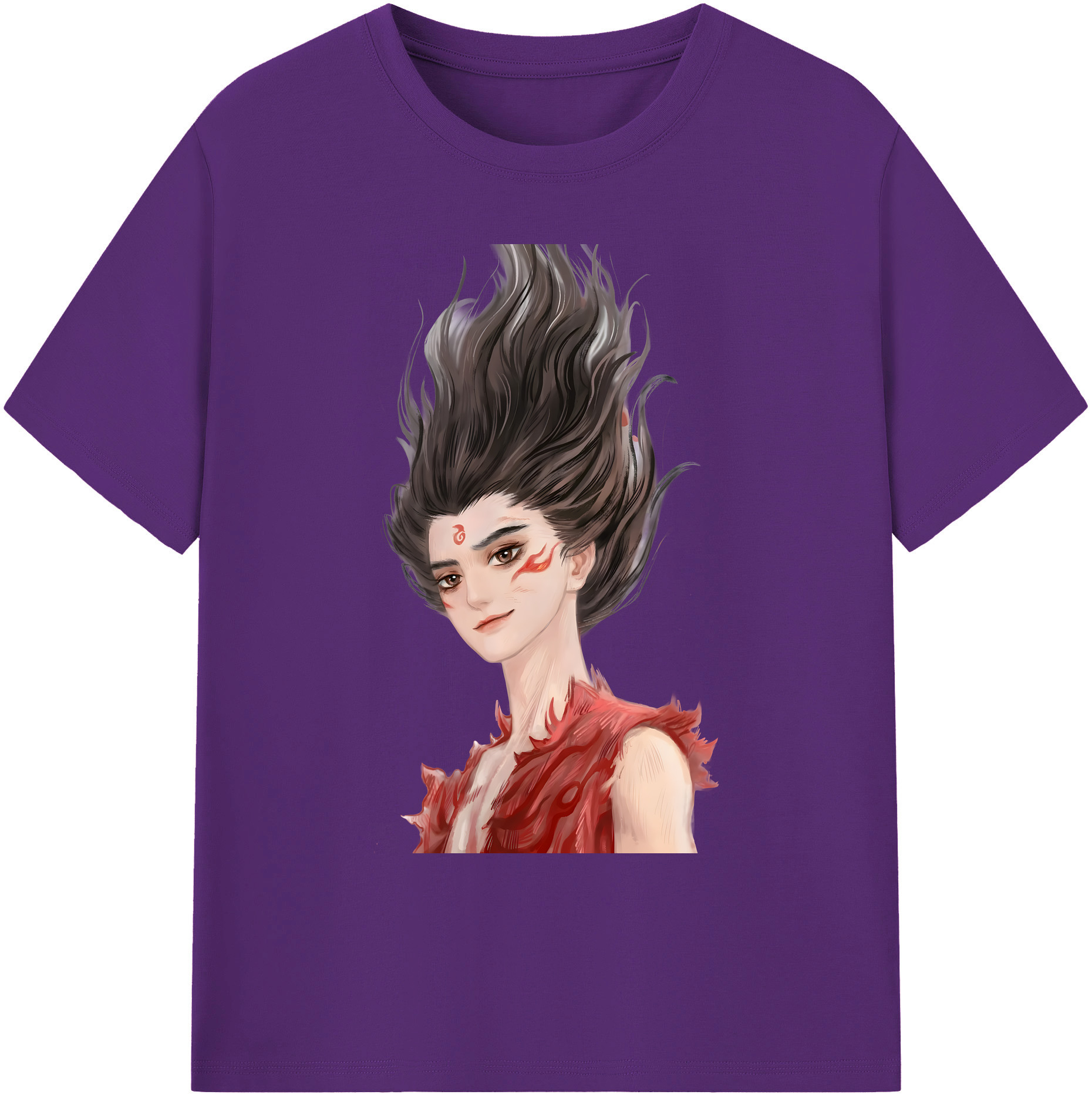 （画像用） Ne Zha 2 ナタ 魔童の大暴れ 綿100％ メンズ半袖Tシャツ｜肌触りやわらか＆通気性