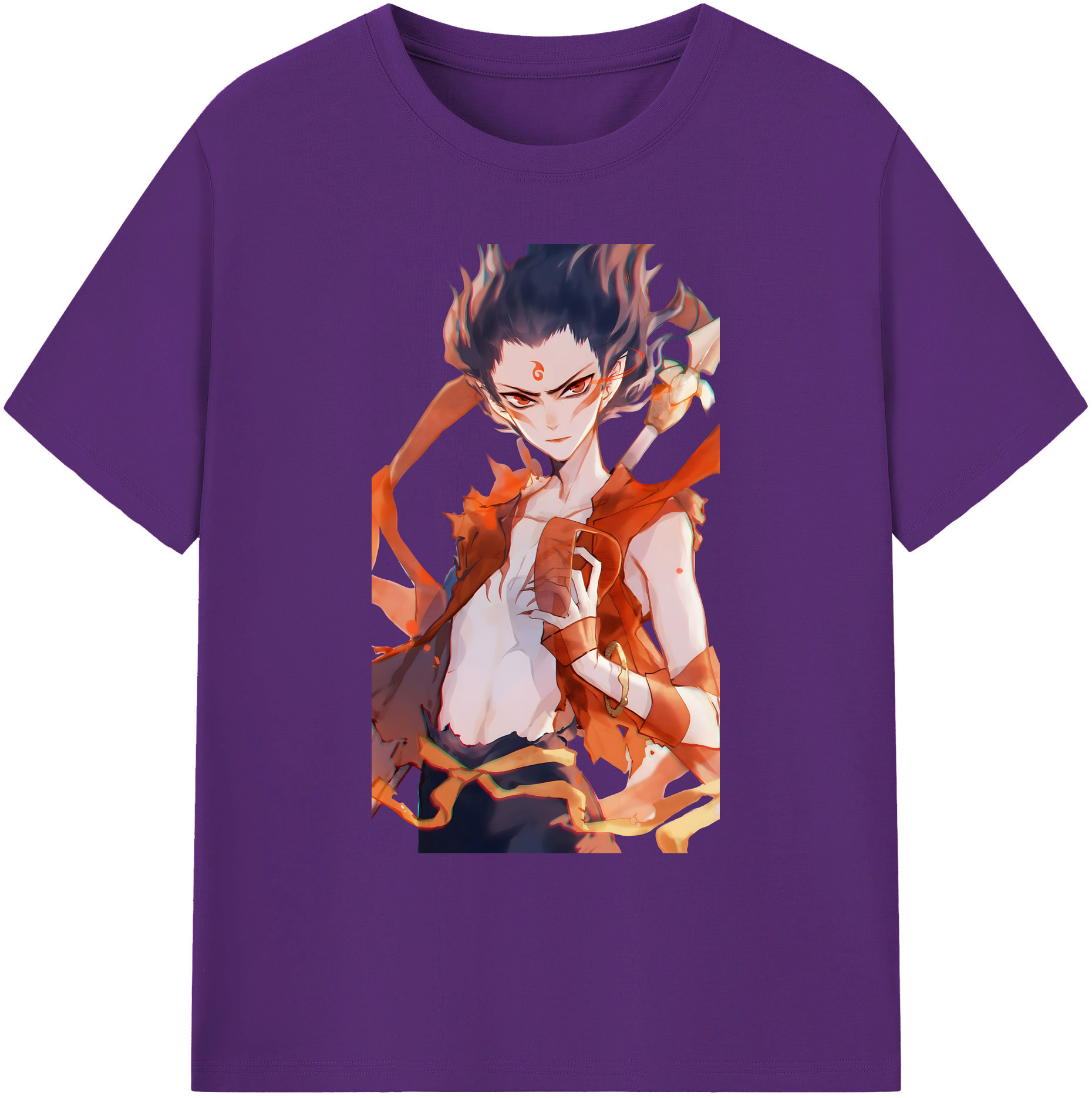 （画像用） Ne Zha 2 ナタ 魔童の大暴れ 綿100％ メンズ半袖Tシャツ｜肌触りやわらか＆通気性