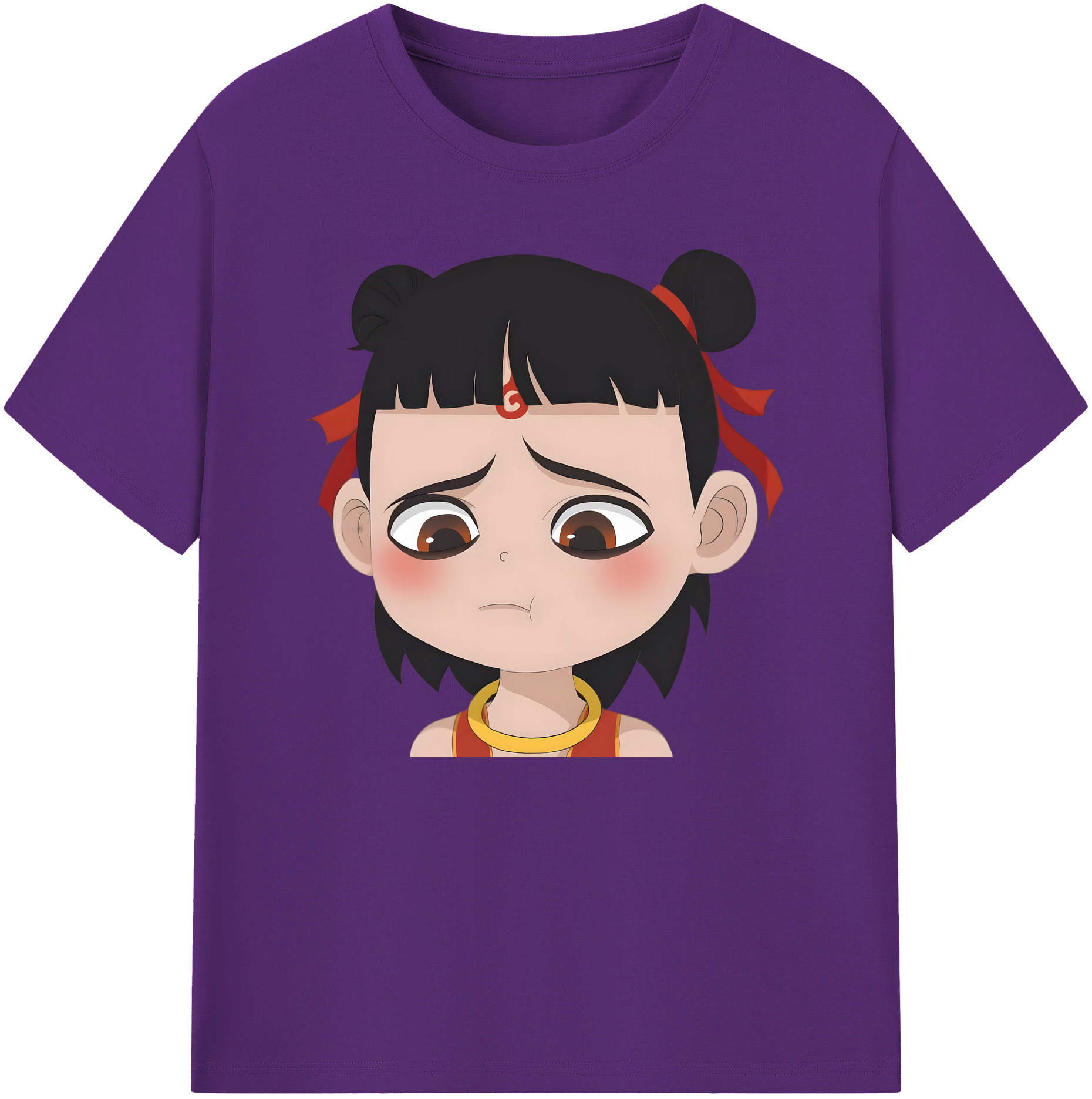 （画像用） Ne Zha 2 ナタ 魔童の大暴れ 綿100％ メンズ半袖Tシャツ｜肌触りやわらか＆通気性