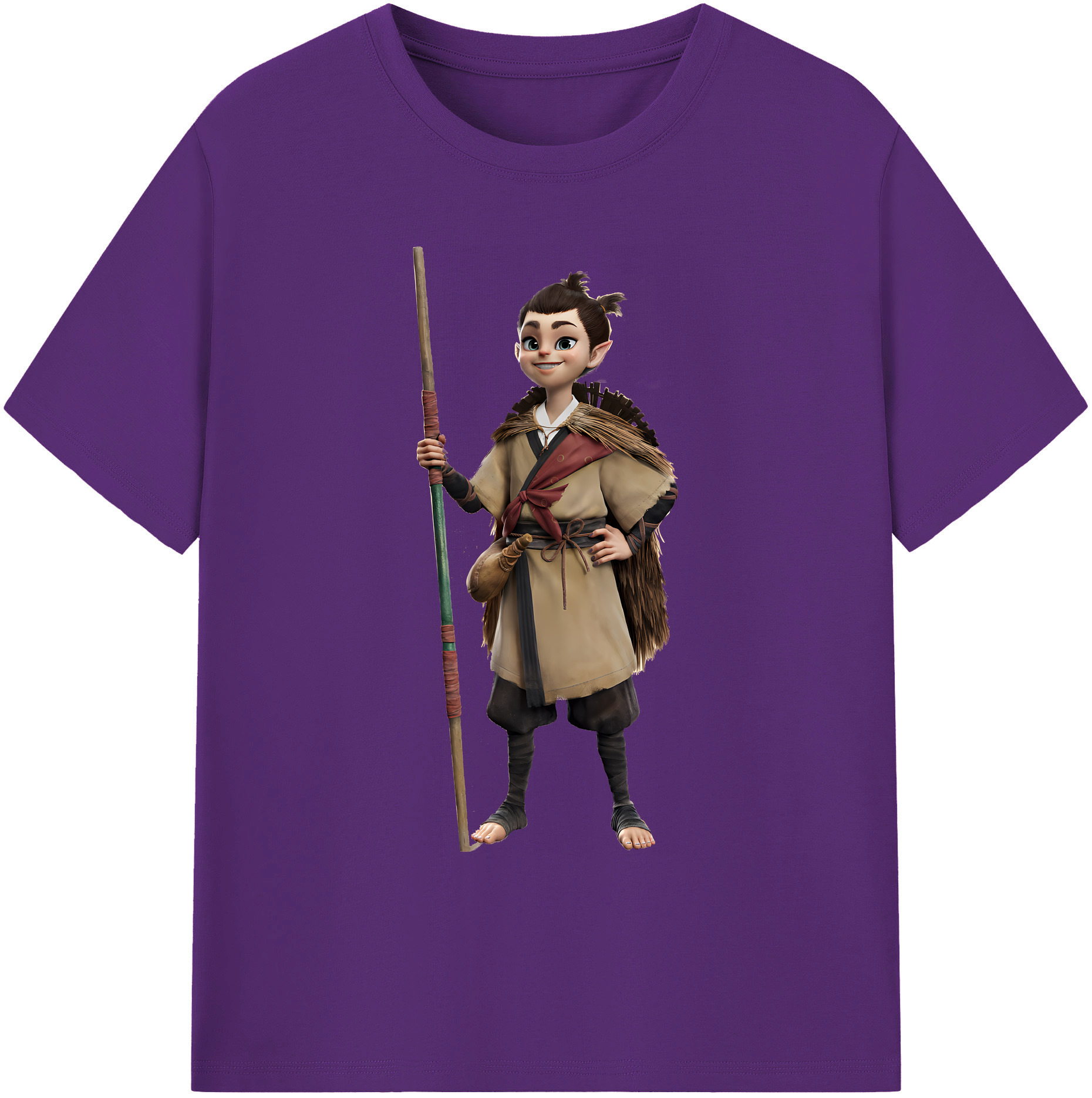 （画像用） Ne Zha 2 ナタ 魔童の大暴れ 綿100％ メンズ半袖Tシャツ｜肌触りやわらか＆通気性