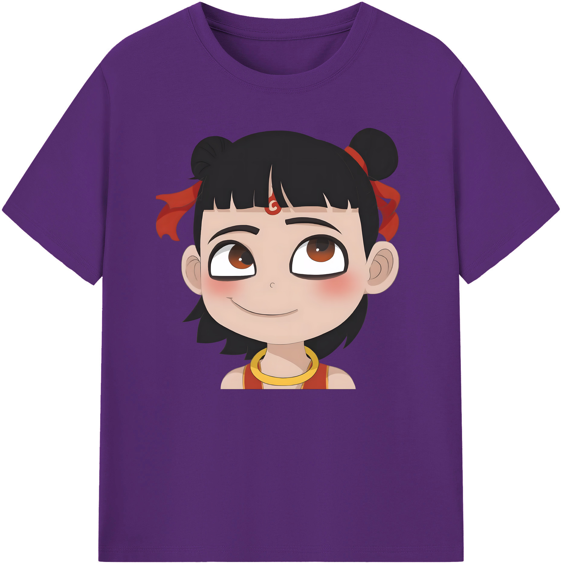 （画像用） Ne Zha 2 ナタ 魔童の大暴れ 綿100％ メンズ半袖Tシャツ｜肌触りやわらか＆通気性