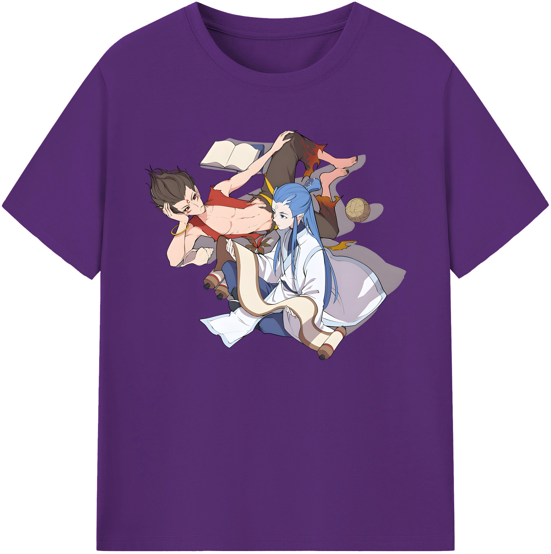 （画像用） Ne Zha 2 ナタ 魔童の大暴れ 綿100％ メンズ半袖Tシャツ｜肌触りやわらか＆通気性