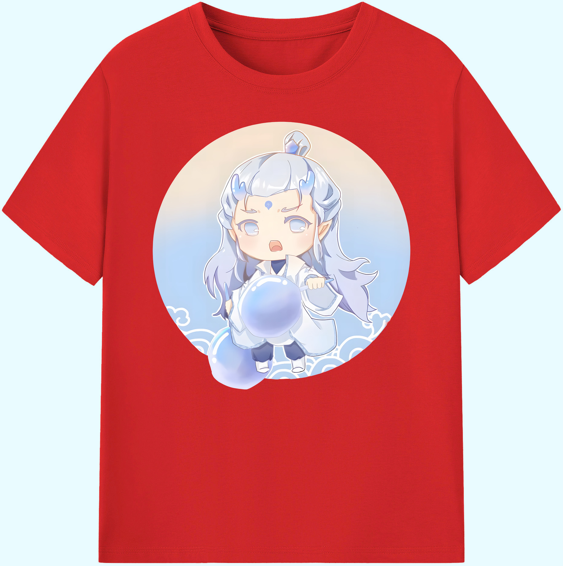 （画像用） Ne Zha 2 ナタ 魔童の大暴れ 綿100％ メンズ半袖Tシャツ｜肌触りやわらか＆通気性