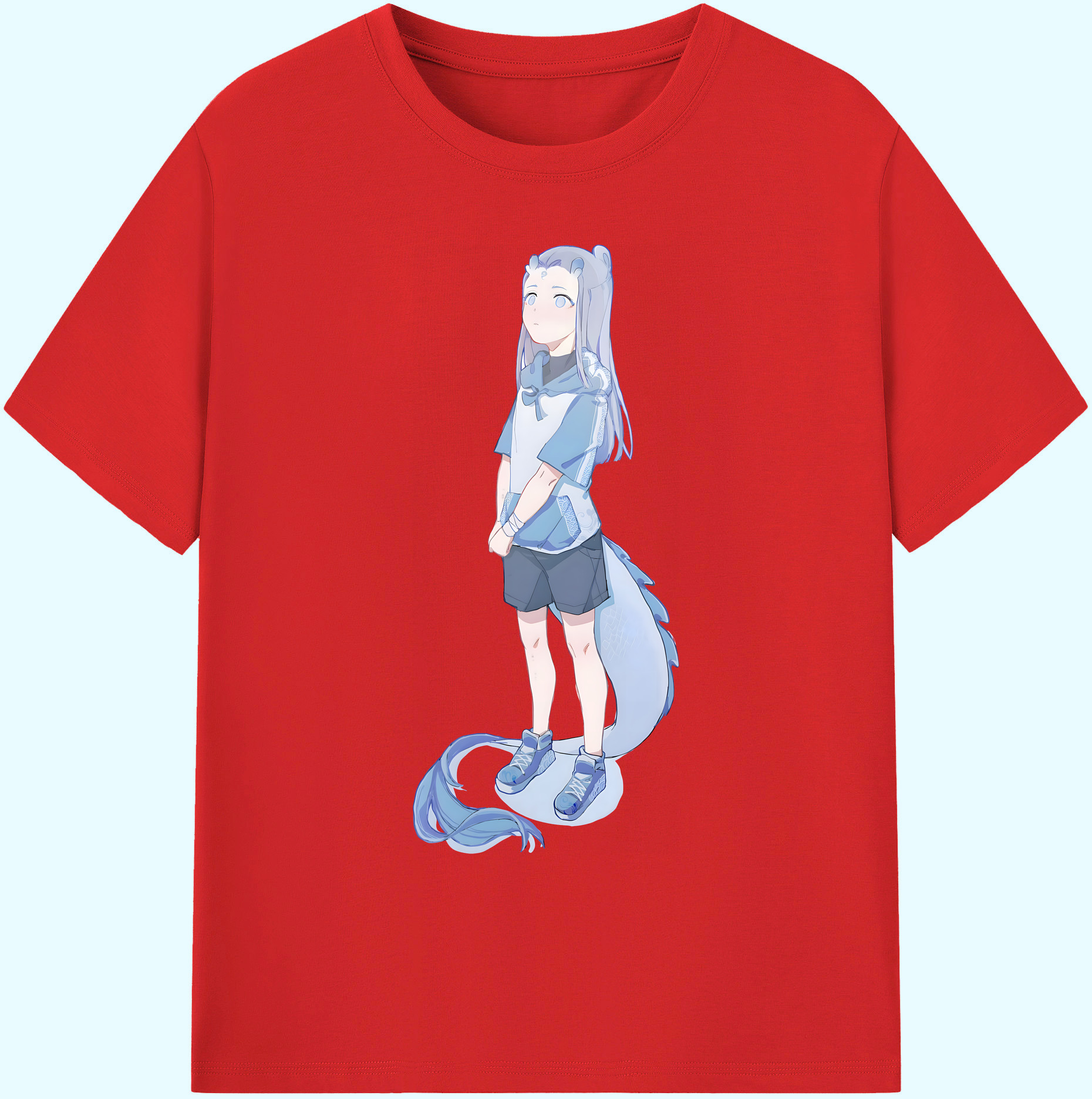 （画像用） Ne Zha 2 ナタ 魔童の大暴れ 綿100％ メンズ半袖Tシャツ｜肌触りやわらか＆通気性