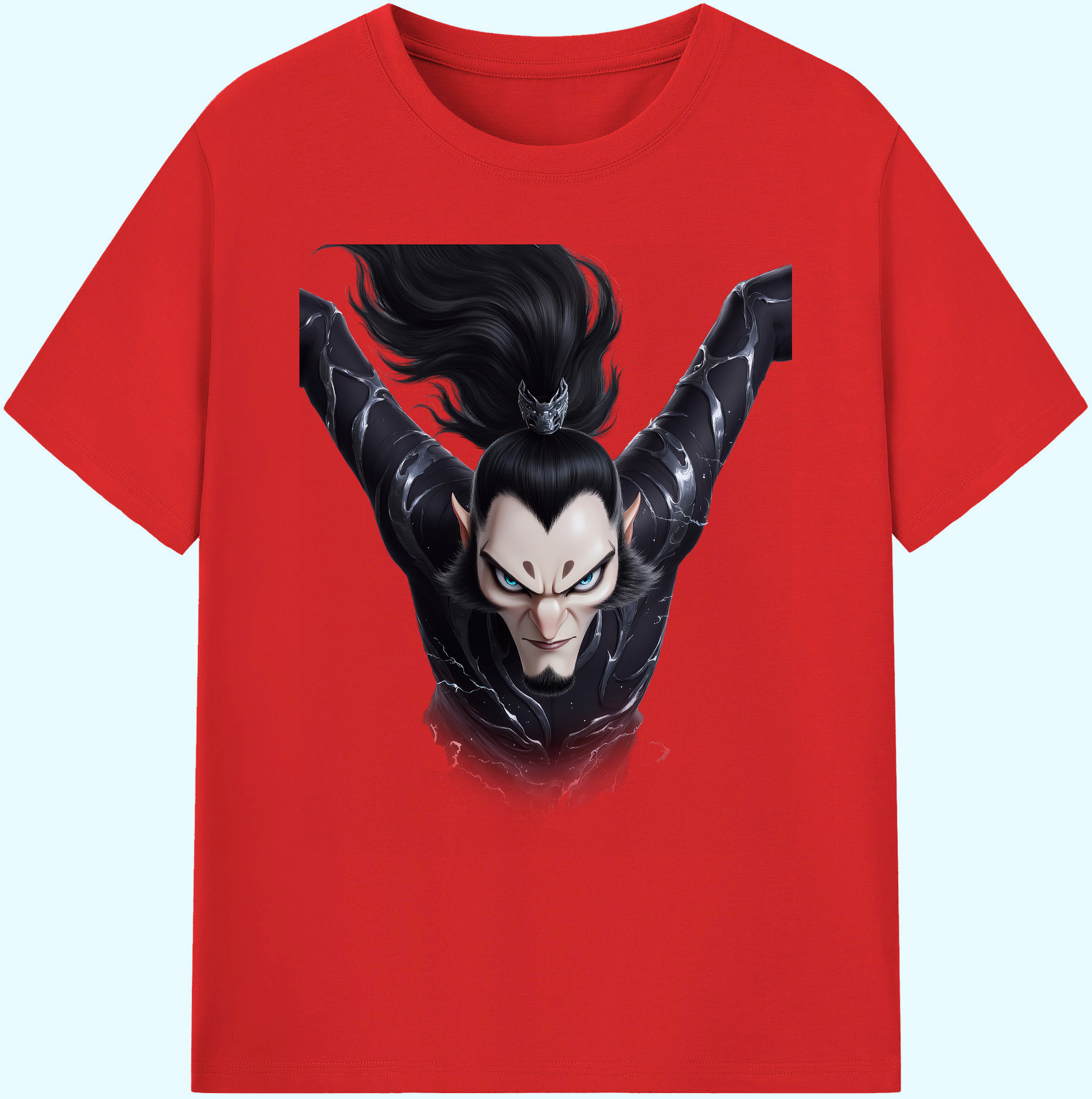 （画像用） Ne Zha 2 ナタ 魔童の大暴れ 綿100％ メンズ半袖Tシャツ｜肌触りやわらか＆通気性