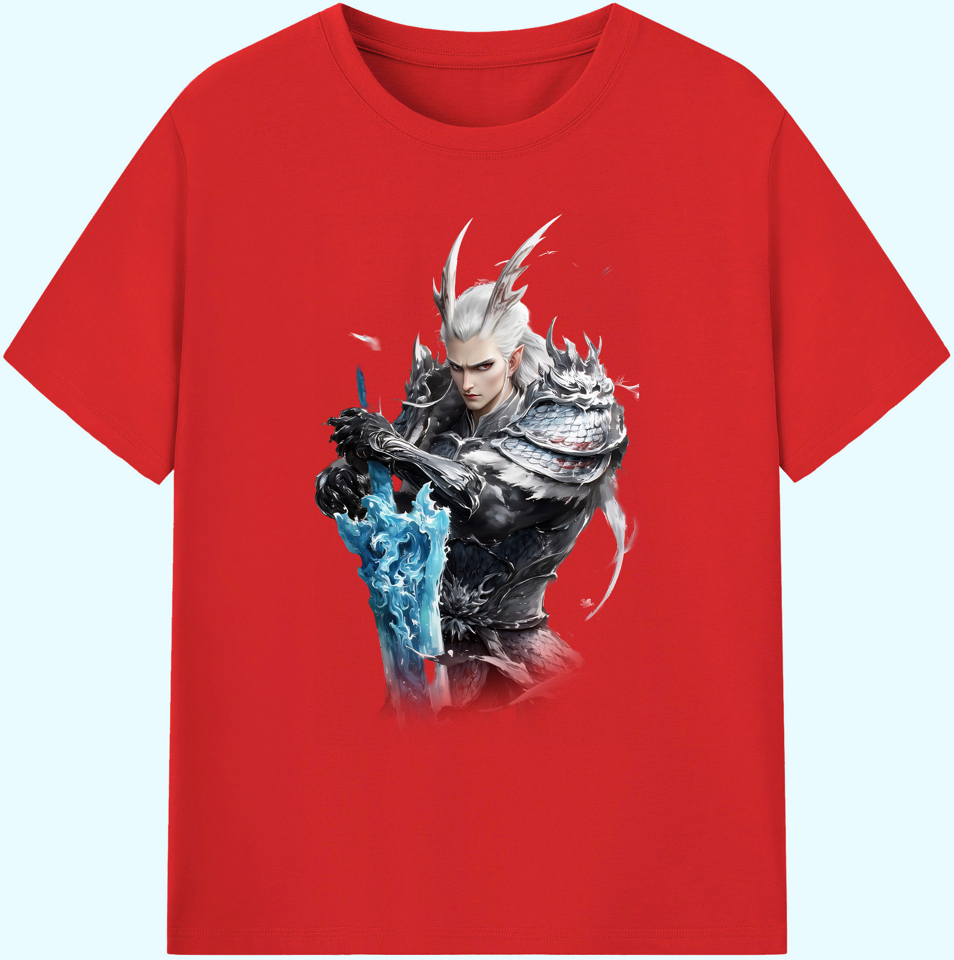 （画像用） Ne Zha 2 ナタ 魔童の大暴れ 綿100％ メンズ半袖Tシャツ｜肌触りやわらか＆通気性