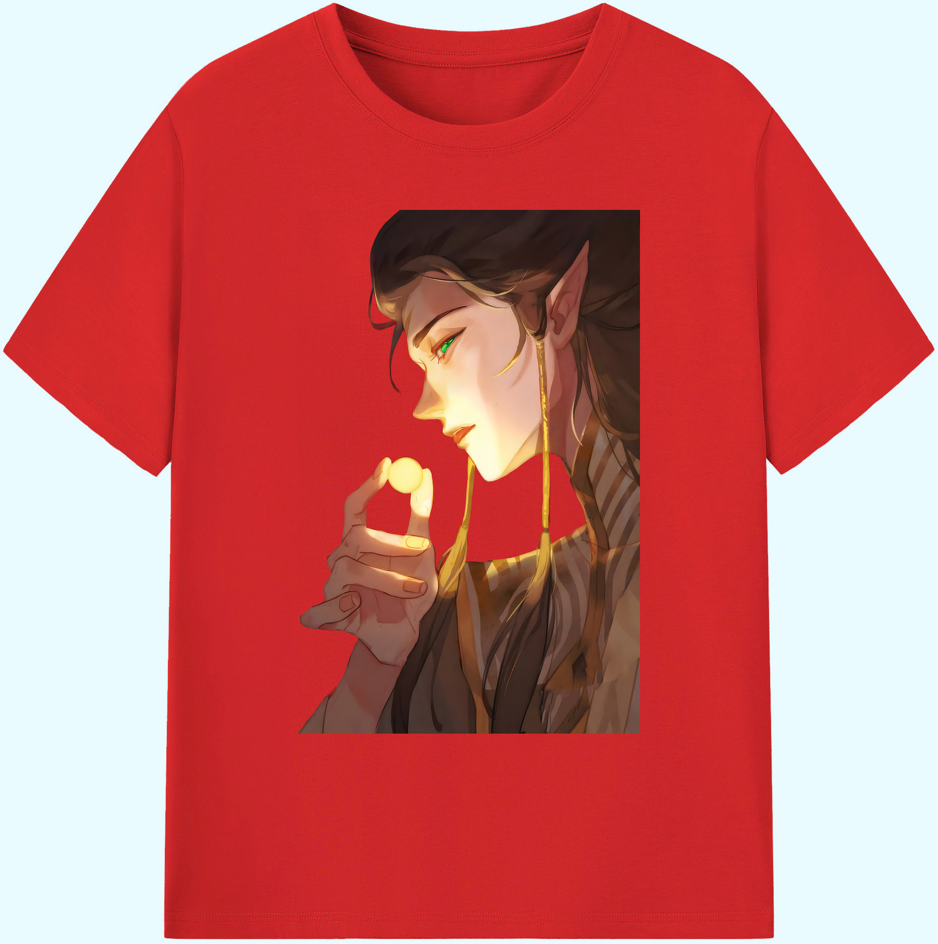 （画像用） Ne Zha 2 ナタ 魔童の大暴れ 綿100％ メンズ半袖Tシャツ｜肌触りやわらか＆通気性
