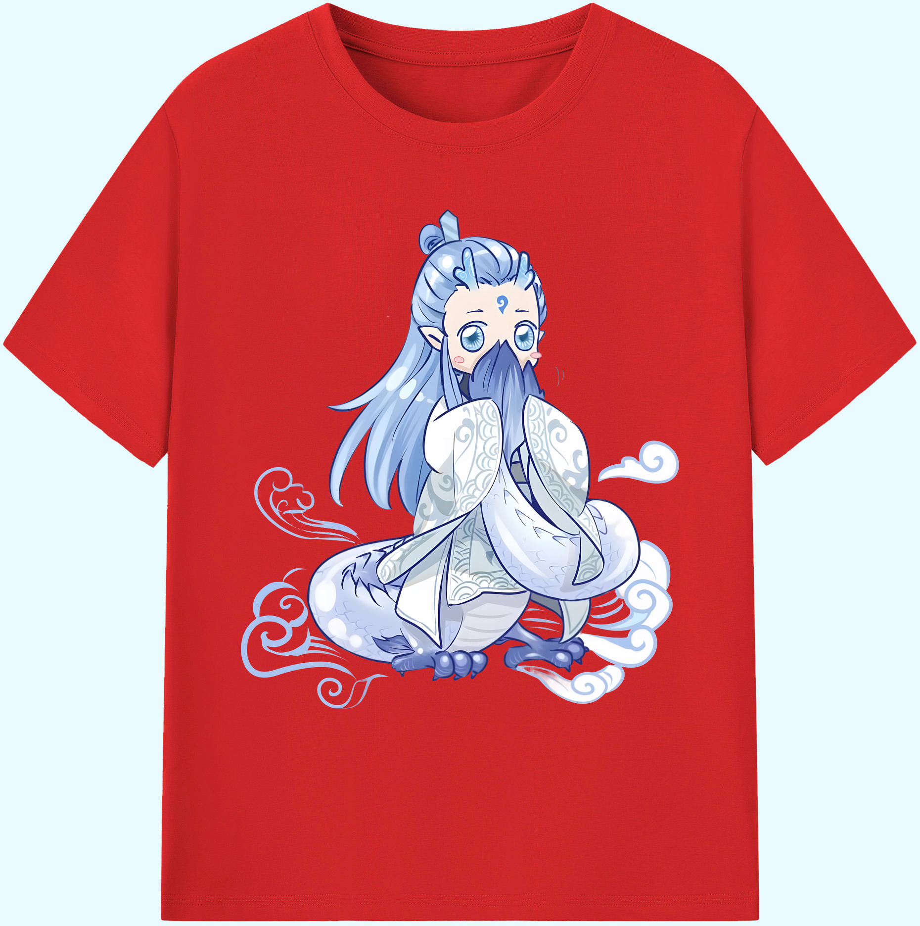 （画像用） Ne Zha 2 ナタ 魔童の大暴れ 綿100％ メンズ半袖Tシャツ｜肌触りやわらか＆通気性