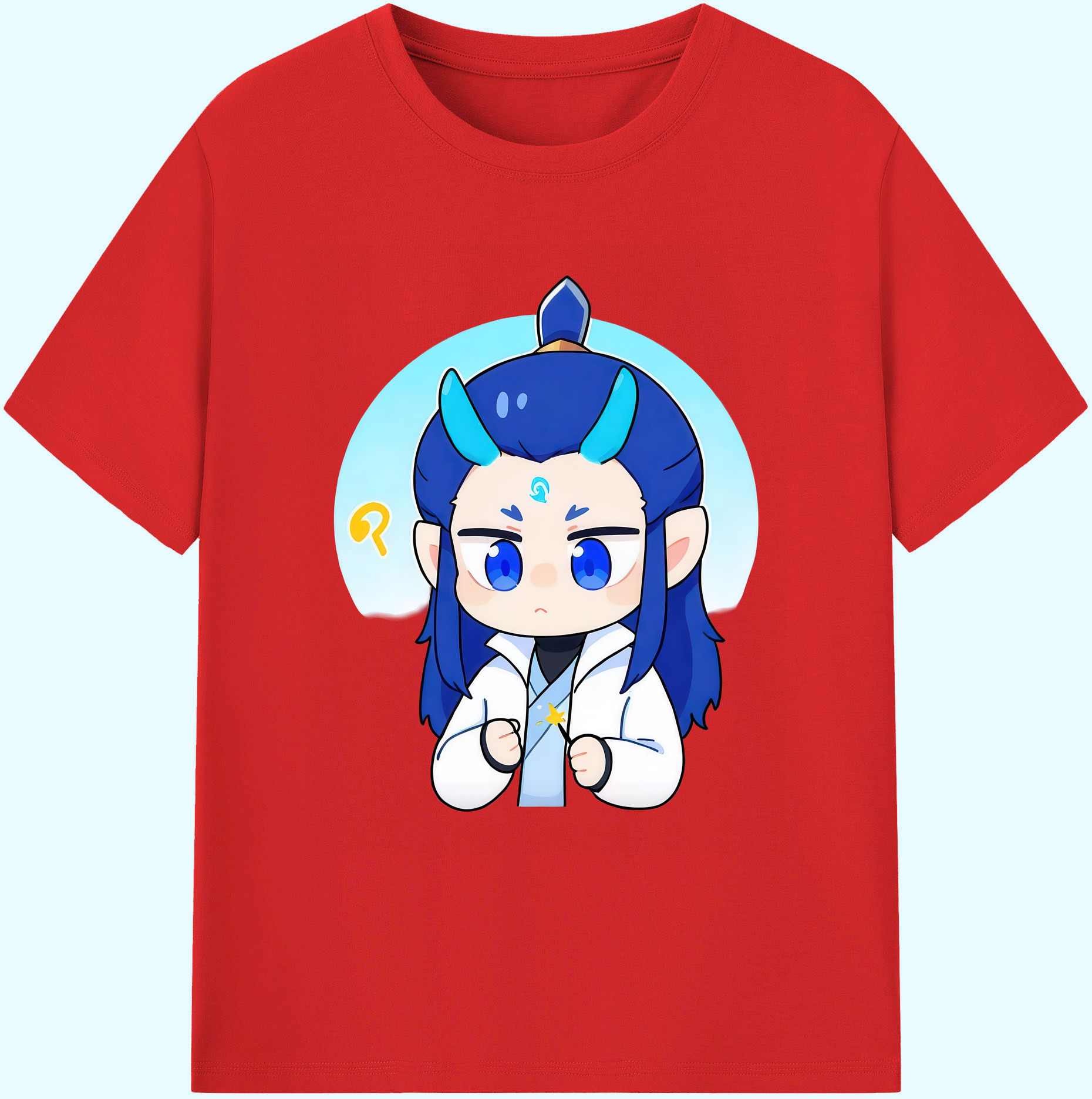 （画像用） Ne Zha 2 ナタ 魔童の大暴れ 綿100％ メンズ半袖Tシャツ｜肌触りやわらか＆通気性