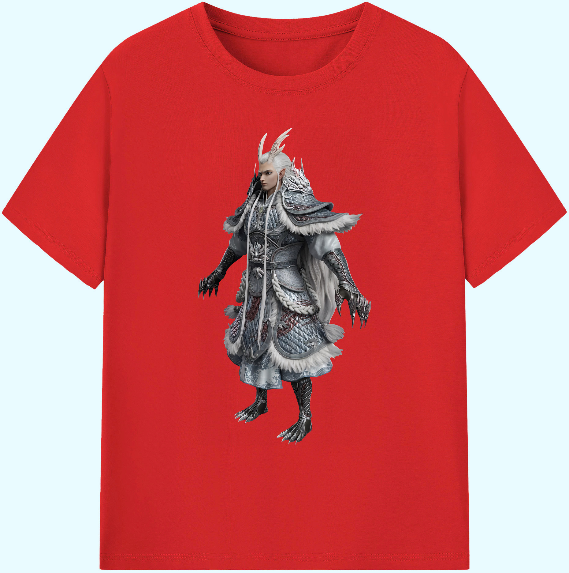 （画像用） Ne Zha 2 ナタ 魔童の大暴れ 綿100％ メンズ半袖Tシャツ｜肌触りやわらか＆通気性