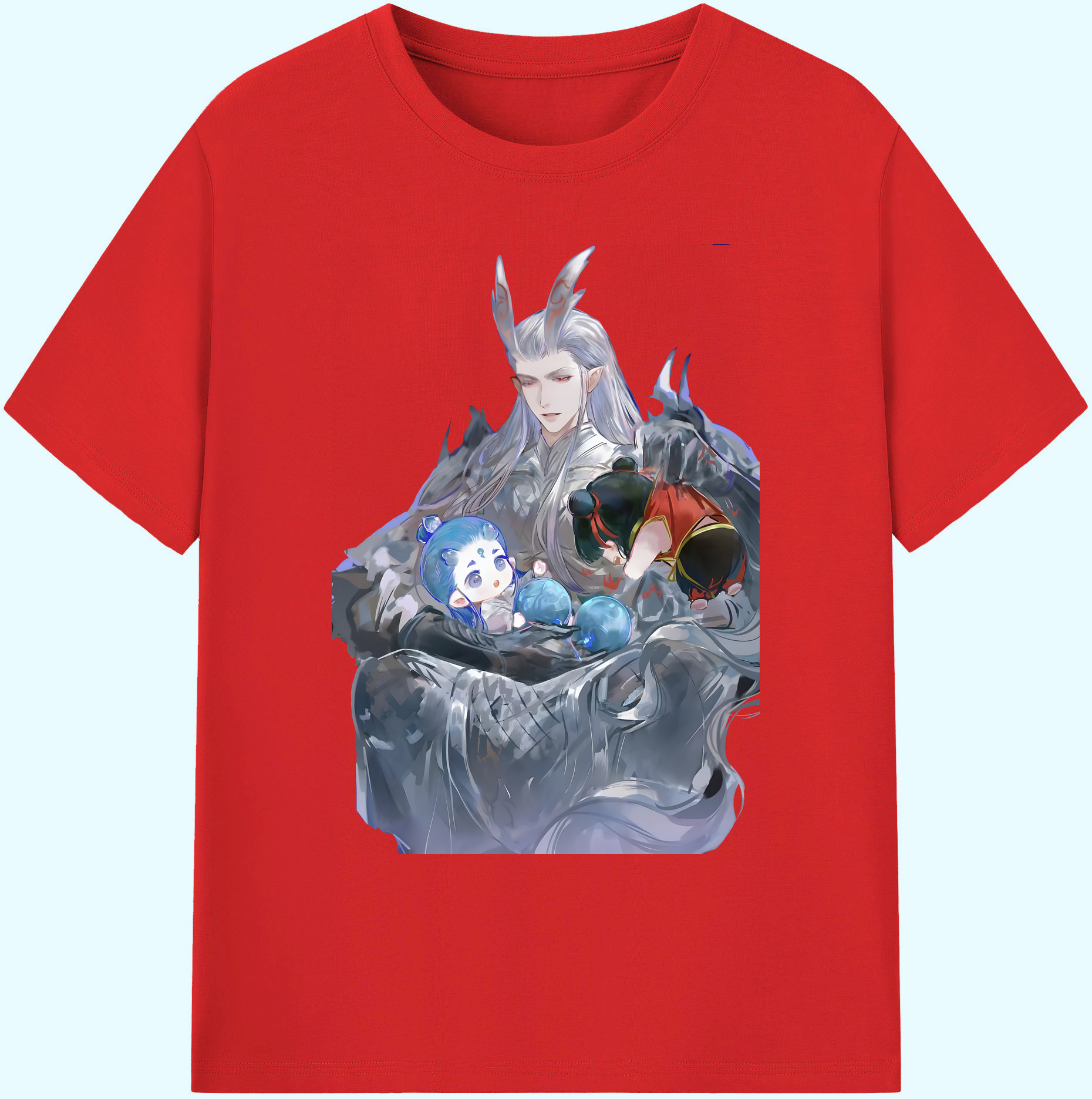 （画像用） Ne Zha 2 ナタ 魔童の大暴れ 綿100％ メンズ半袖Tシャツ｜肌触りやわらか＆通気性