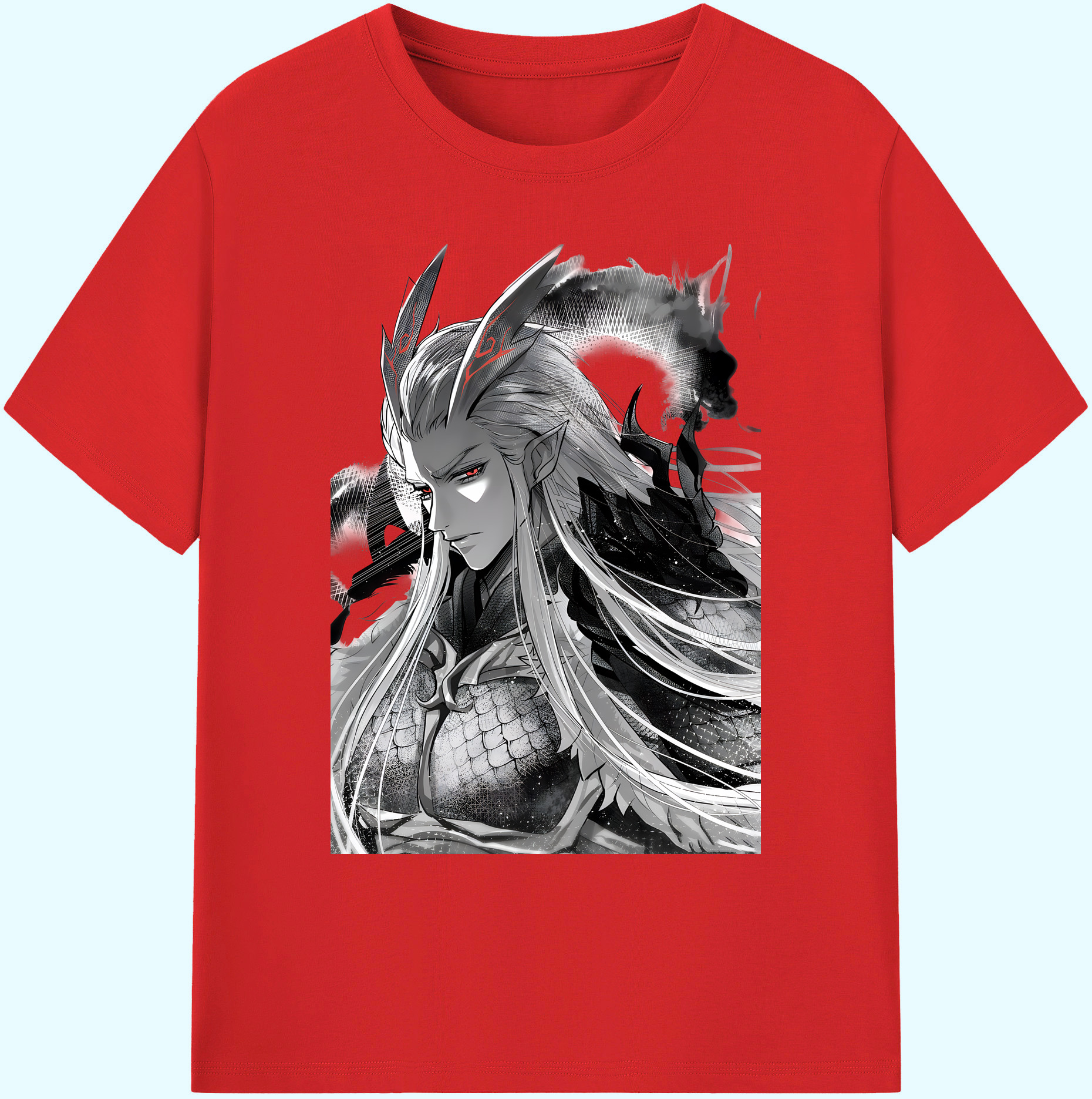 （画像用） Ne Zha 2 ナタ 魔童の大暴れ 綿100％ メンズ半袖Tシャツ｜肌触りやわらか＆通気性