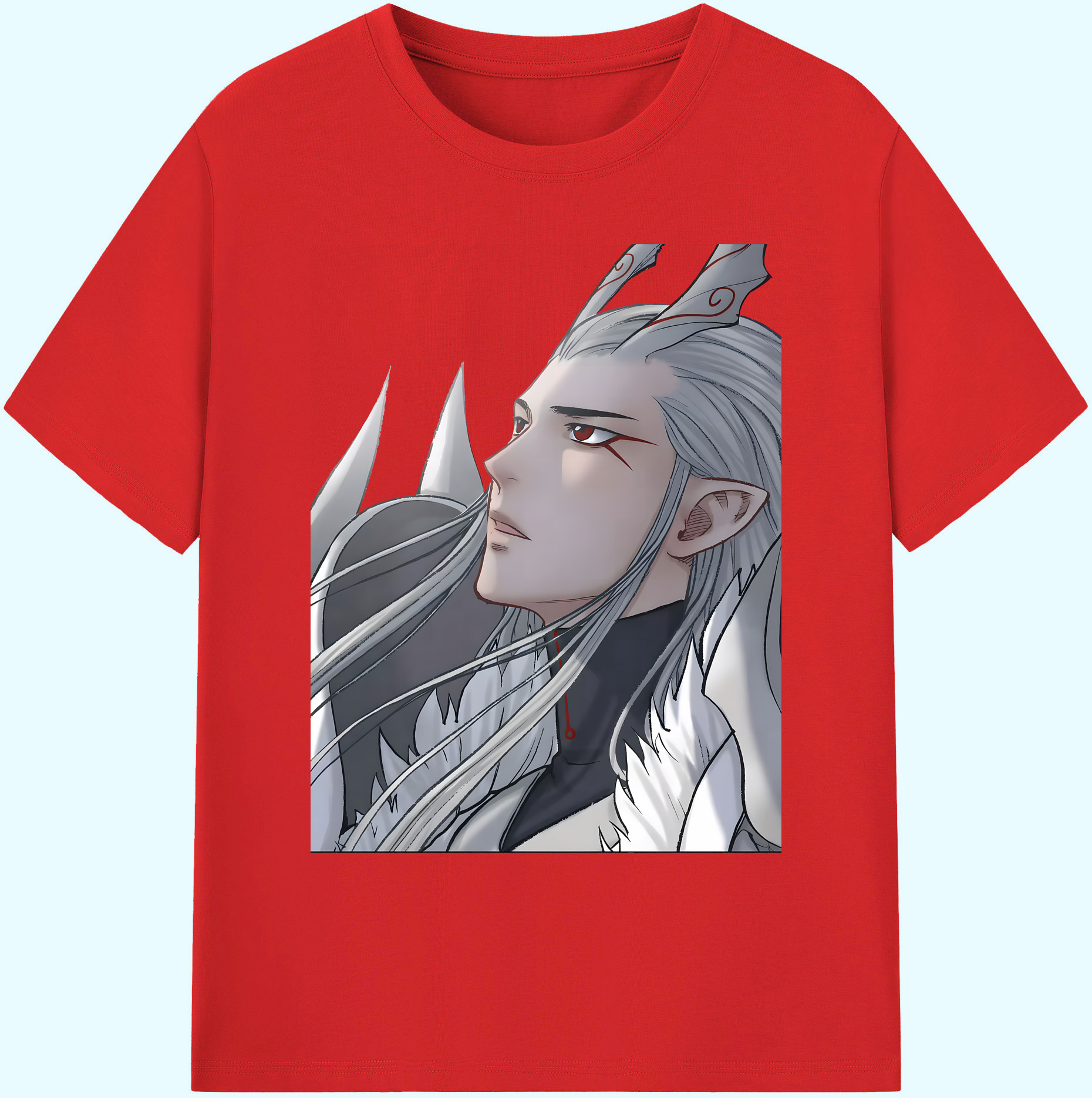 （画像用） Ne Zha 2 ナタ 魔童の大暴れ 綿100％ メンズ半袖Tシャツ｜肌触りやわらか＆通気性