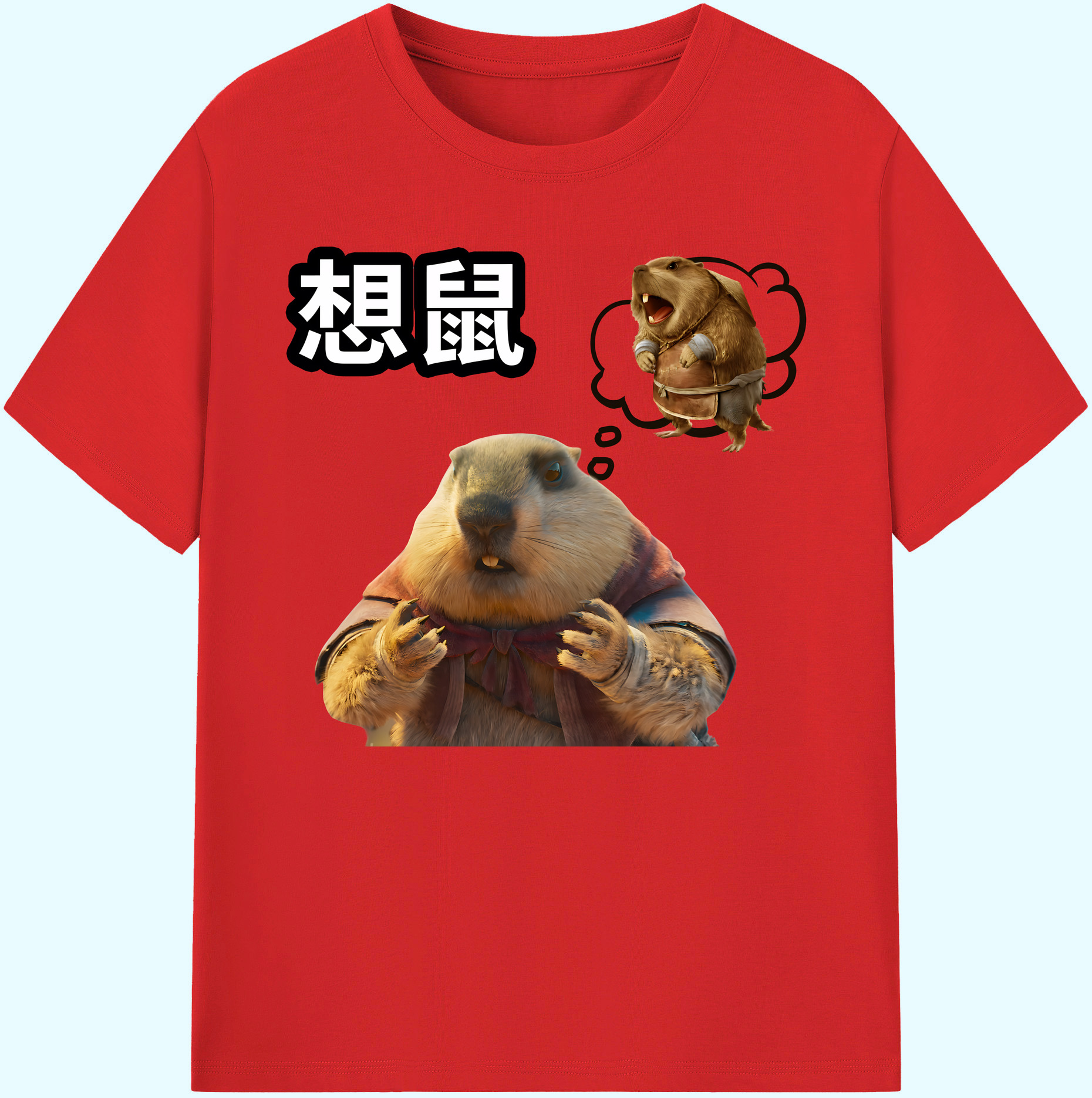 （画像用） Ne Zha 2 ナタ 魔童の大暴れ 綿100％ メンズ半袖Tシャツ｜肌触りやわらか＆通気性