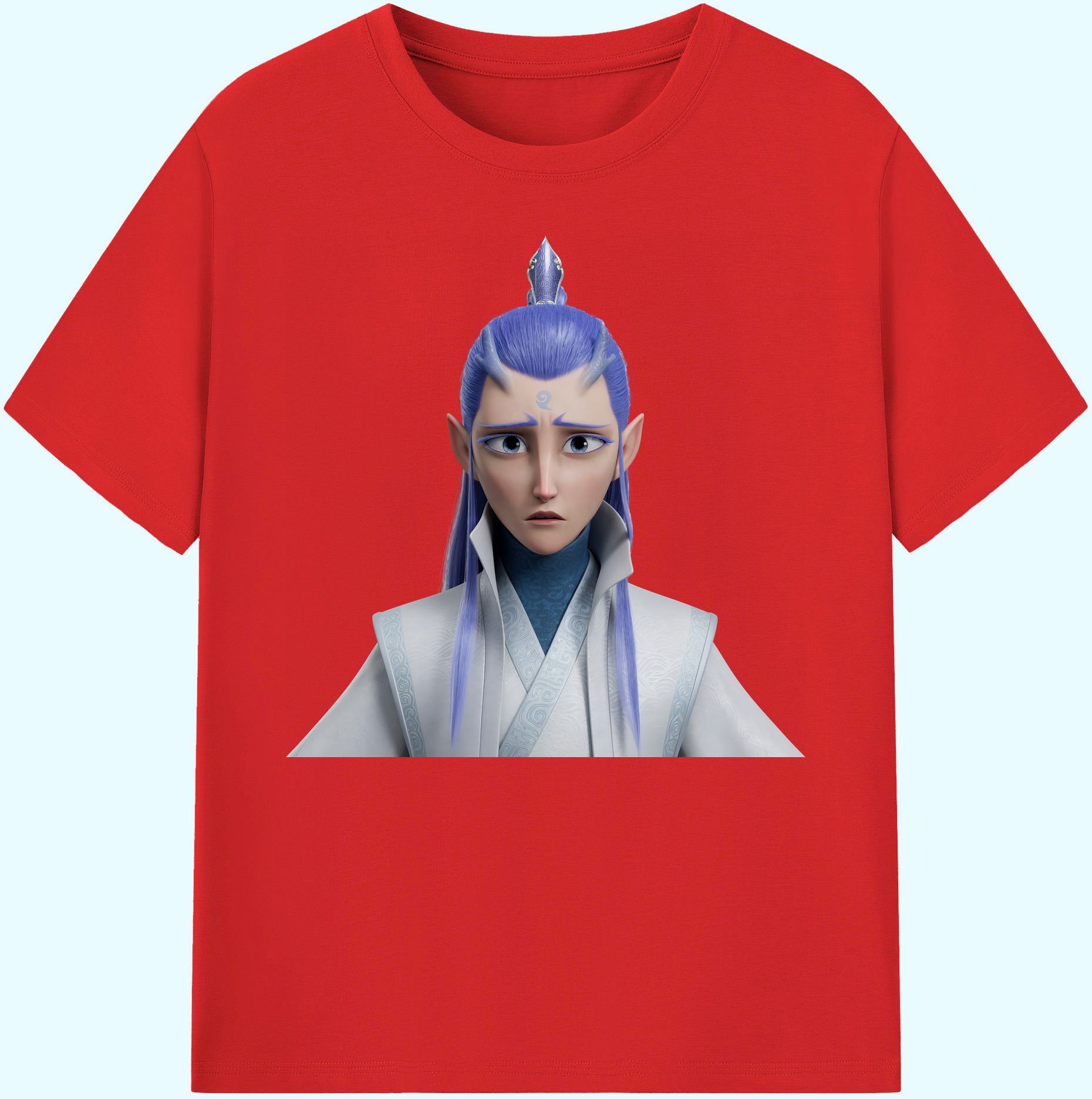 （画像用） Ne Zha 2 ナタ 魔童の大暴れ 綿100％ メンズ半袖Tシャツ｜肌触りやわらか＆通気性