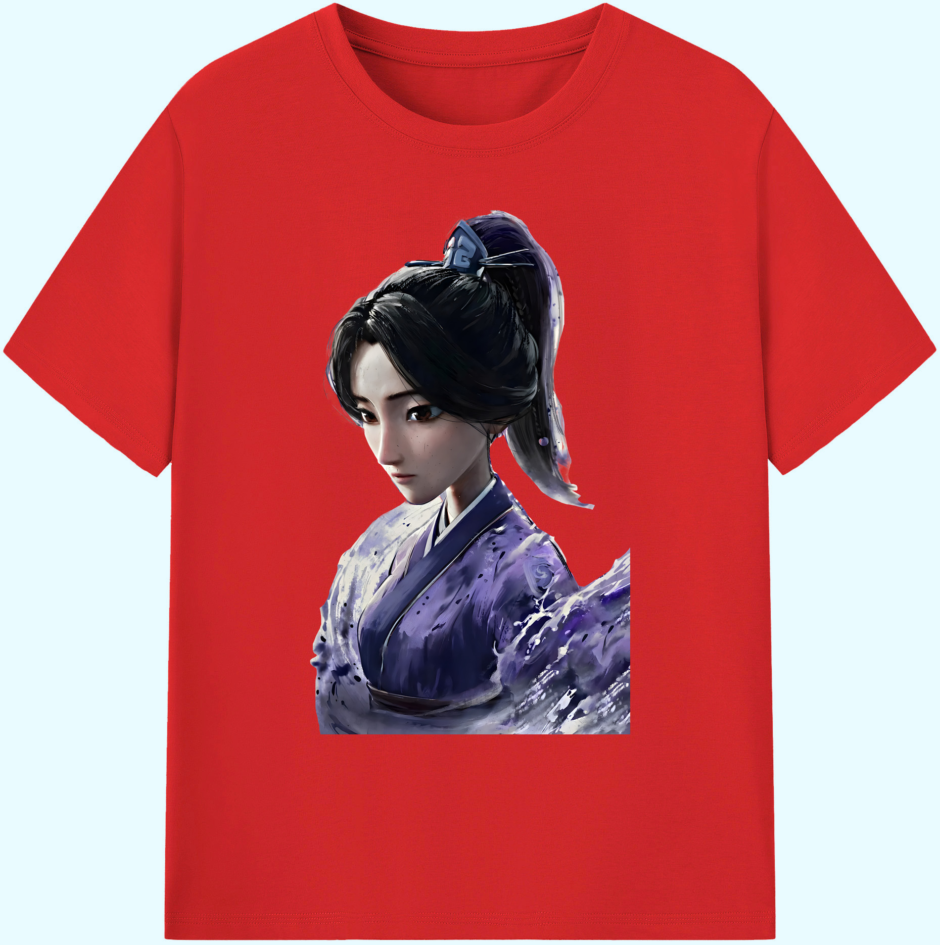 （画像用） Ne Zha 2 ナタ 魔童の大暴れ 綿100％ メンズ半袖Tシャツ｜肌触りやわらか＆通気性