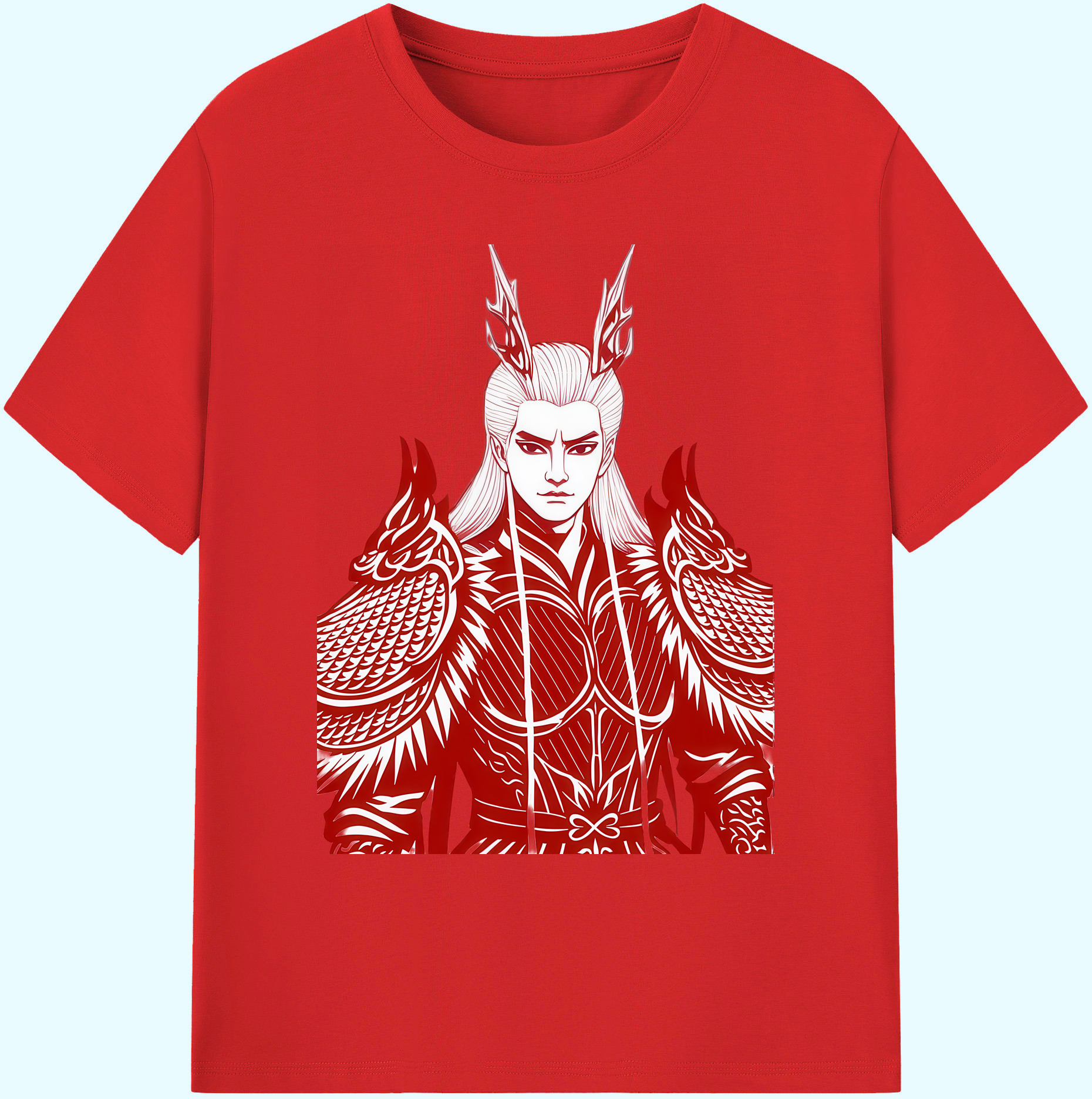 （画像用） Ne Zha 2 ナタ 魔童の大暴れ 綿100％ メンズ半袖Tシャツ｜肌触りやわらか＆通気性