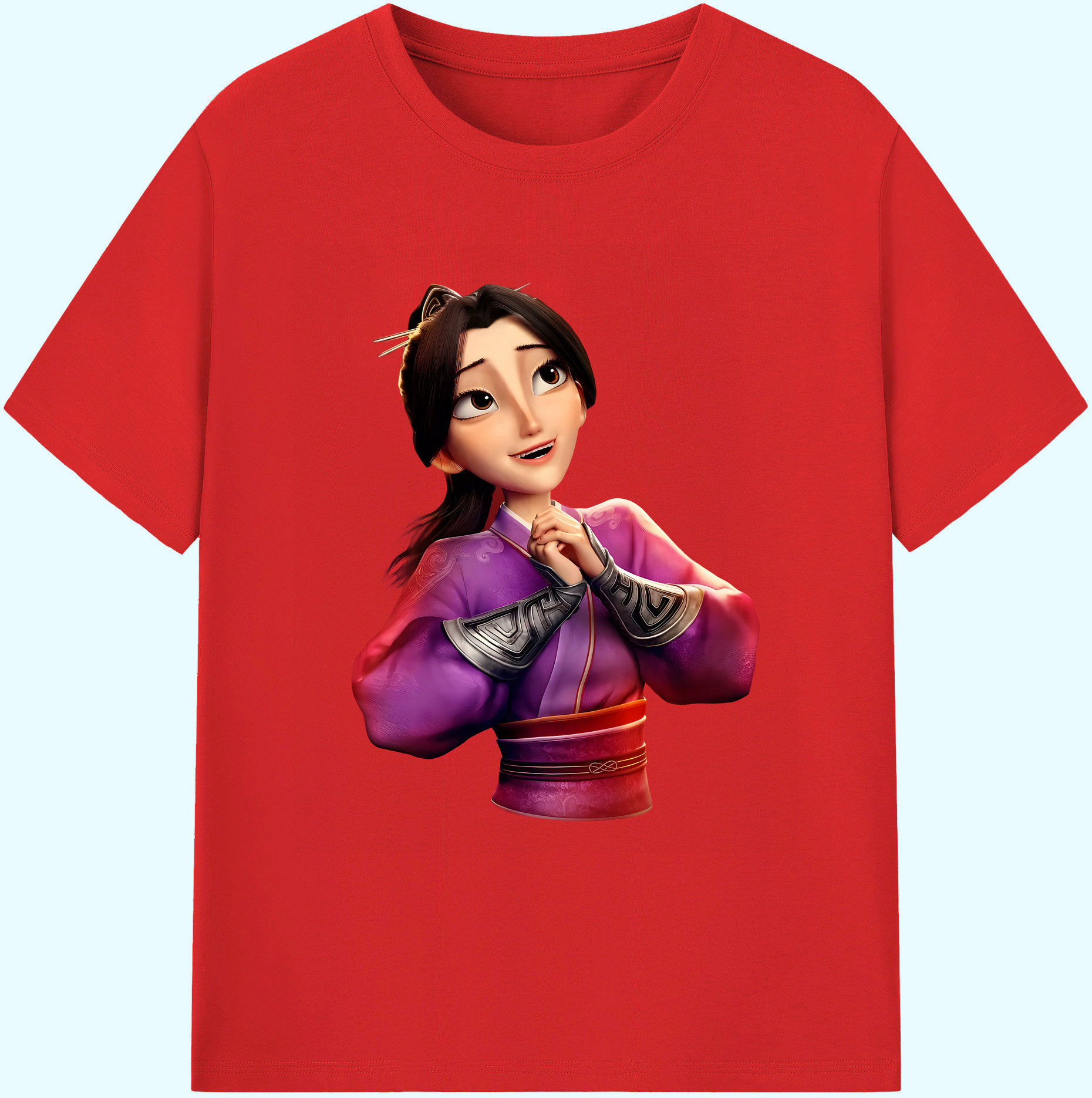 （画像用） Ne Zha 2 ナタ 魔童の大暴れ 綿100％ メンズ半袖Tシャツ｜肌触りやわらか＆通気性