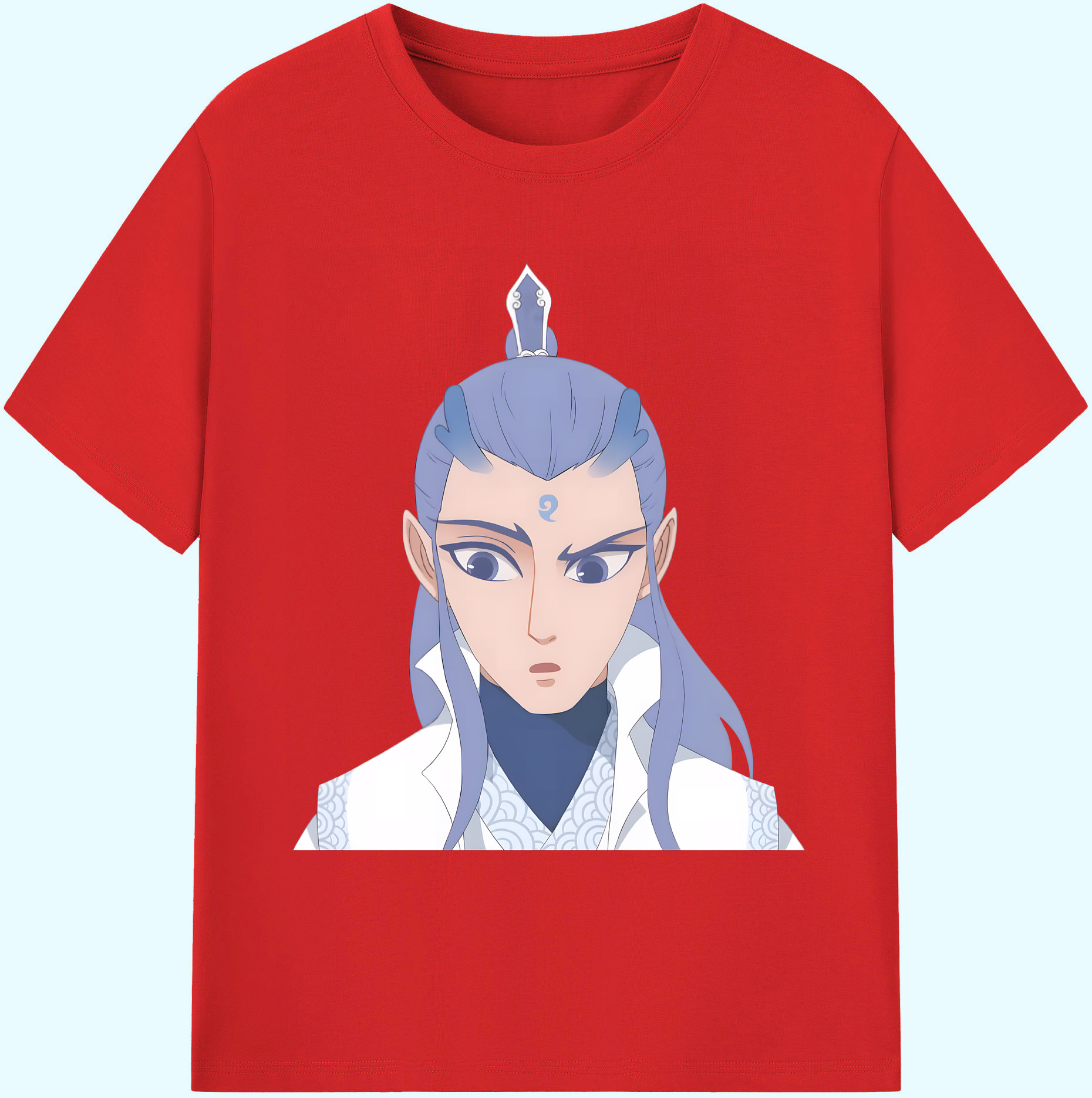（画像用） Ne Zha 2 ナタ 魔童の大暴れ 綿100％ メンズ半袖Tシャツ｜肌触りやわらか＆通気性
