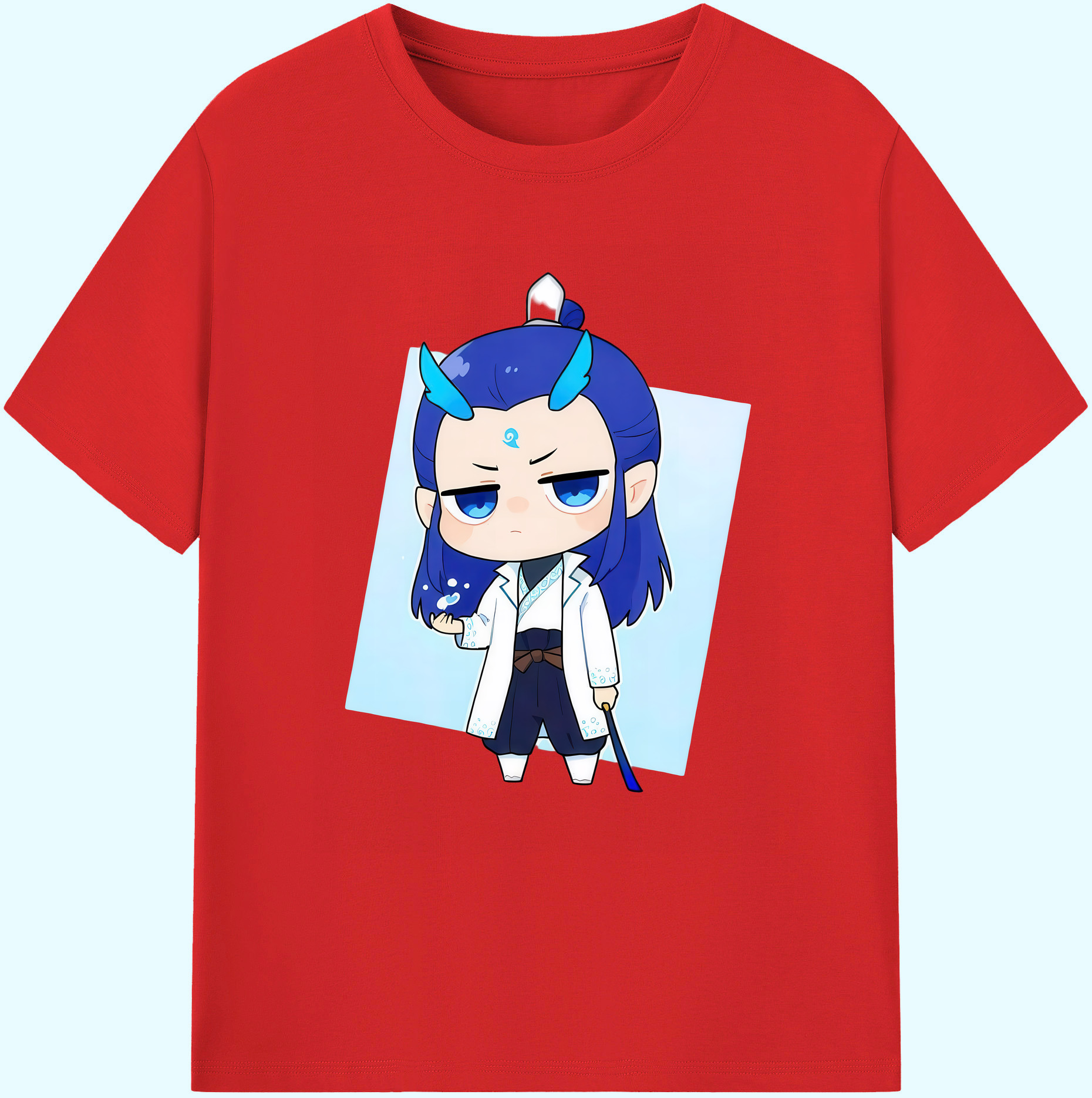 （画像用） Ne Zha 2 ナタ 魔童の大暴れ 綿100％ メンズ半袖Tシャツ｜肌触りやわらか＆通気性