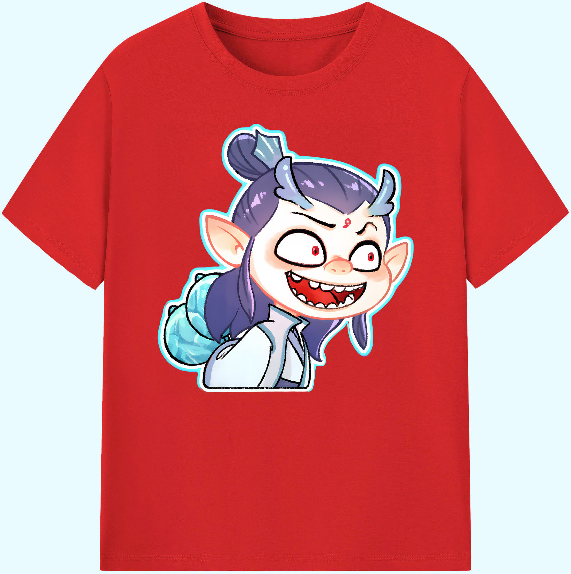 （画像用） Ne Zha 2 ナタ 魔童の大暴れ 綿100％ メンズ半袖Tシャツ｜肌触りやわらか＆通気性