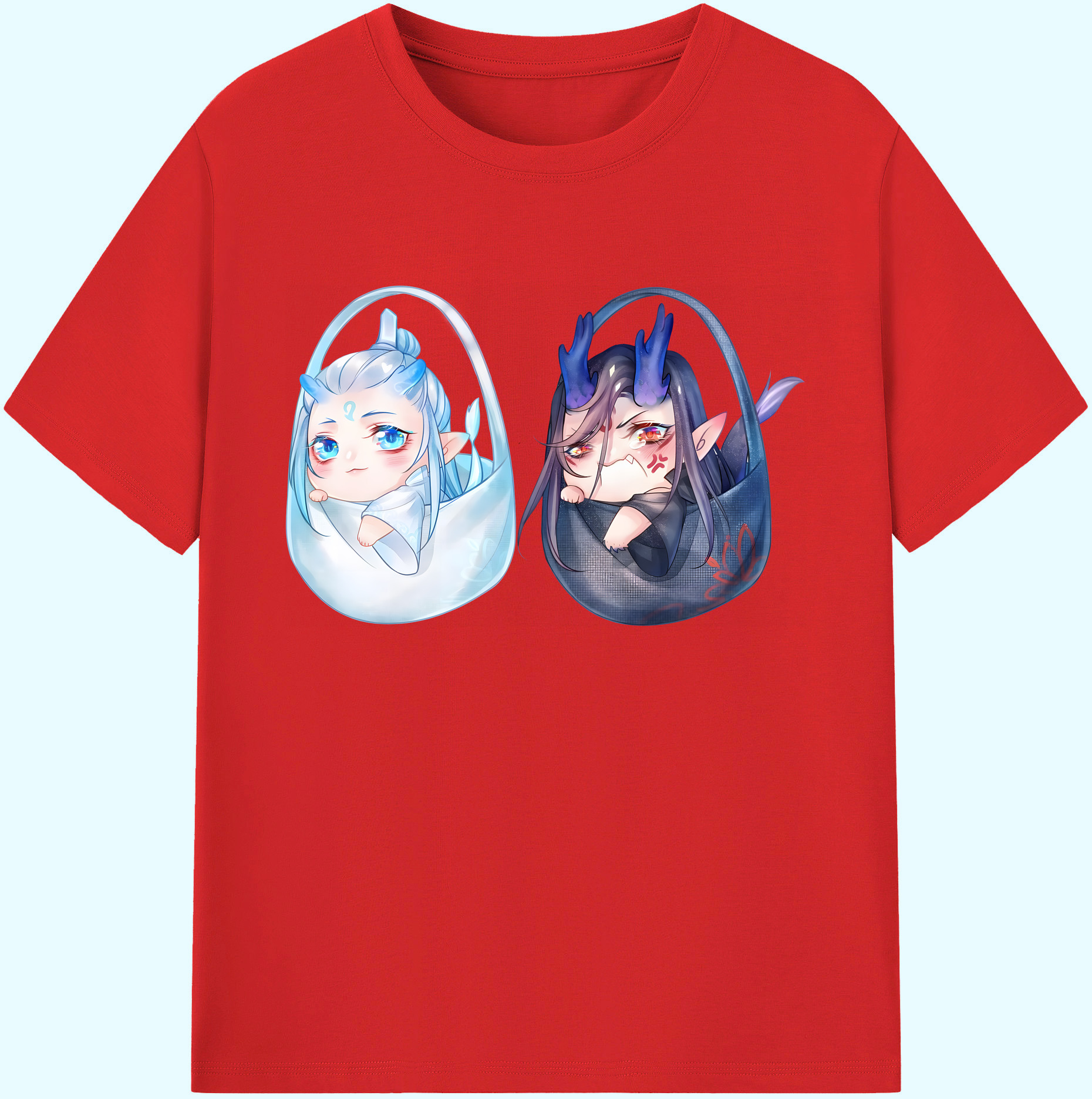 （画像用） Ne Zha 2 ナタ 魔童の大暴れ 綿100％ メンズ半袖Tシャツ｜肌触りやわらか＆通気性