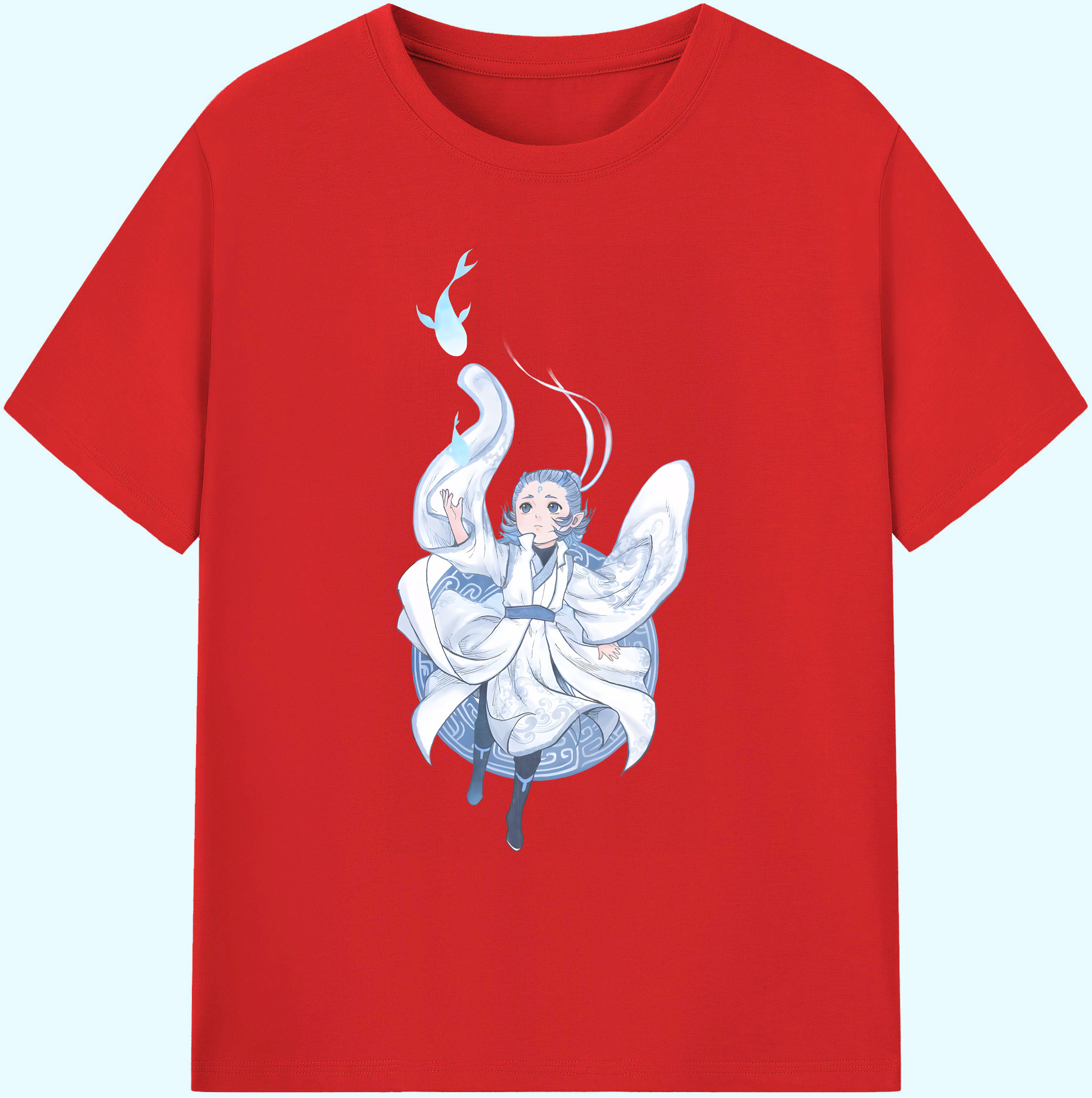 （画像用） Ne Zha 2 ナタ 魔童の大暴れ 綿100％ メンズ半袖Tシャツ｜肌触りやわらか＆通気性