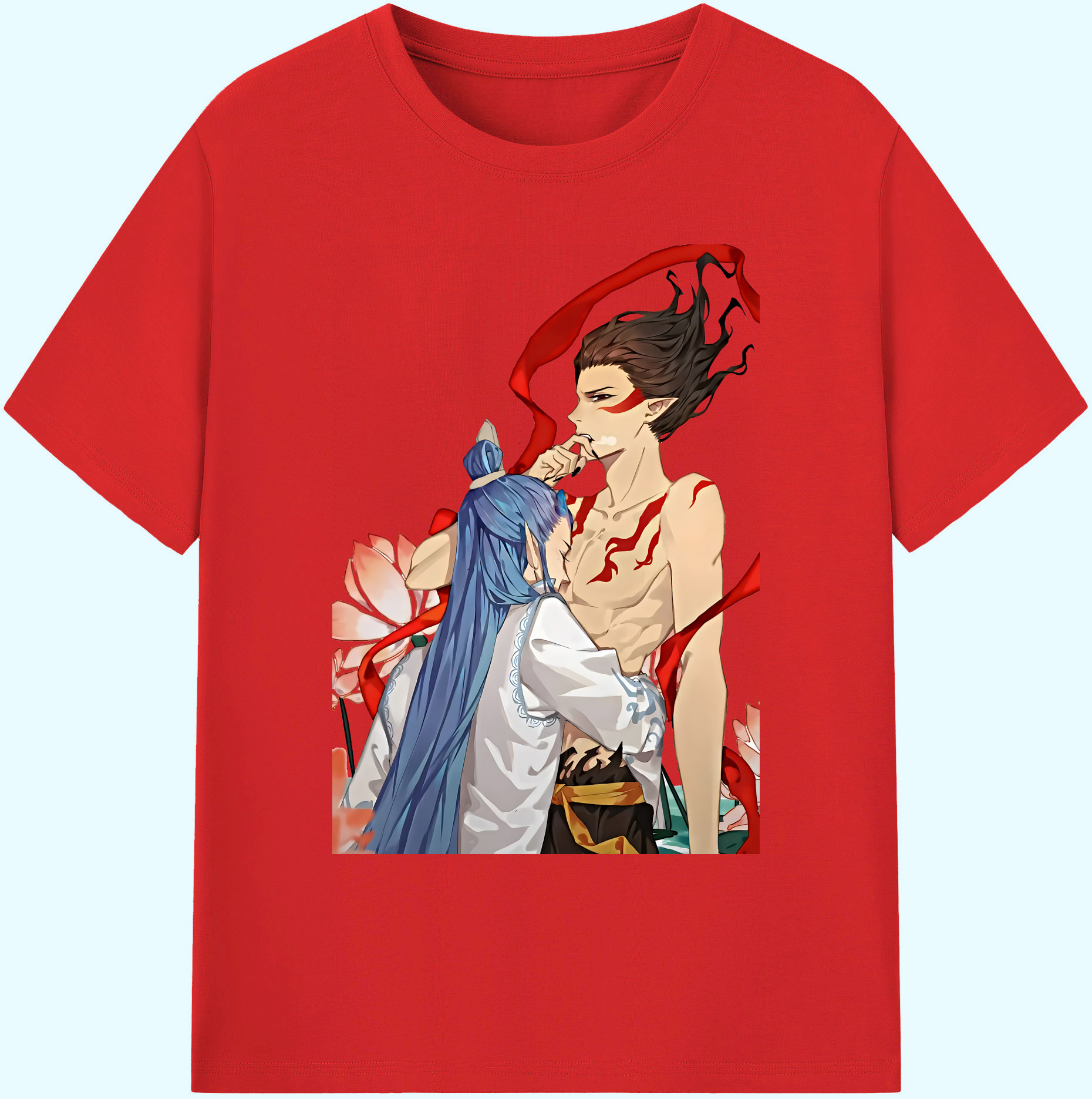 （画像用） Ne Zha 2 ナタ 魔童の大暴れ 綿100％ メンズ半袖Tシャツ｜肌触りやわらか＆通気性