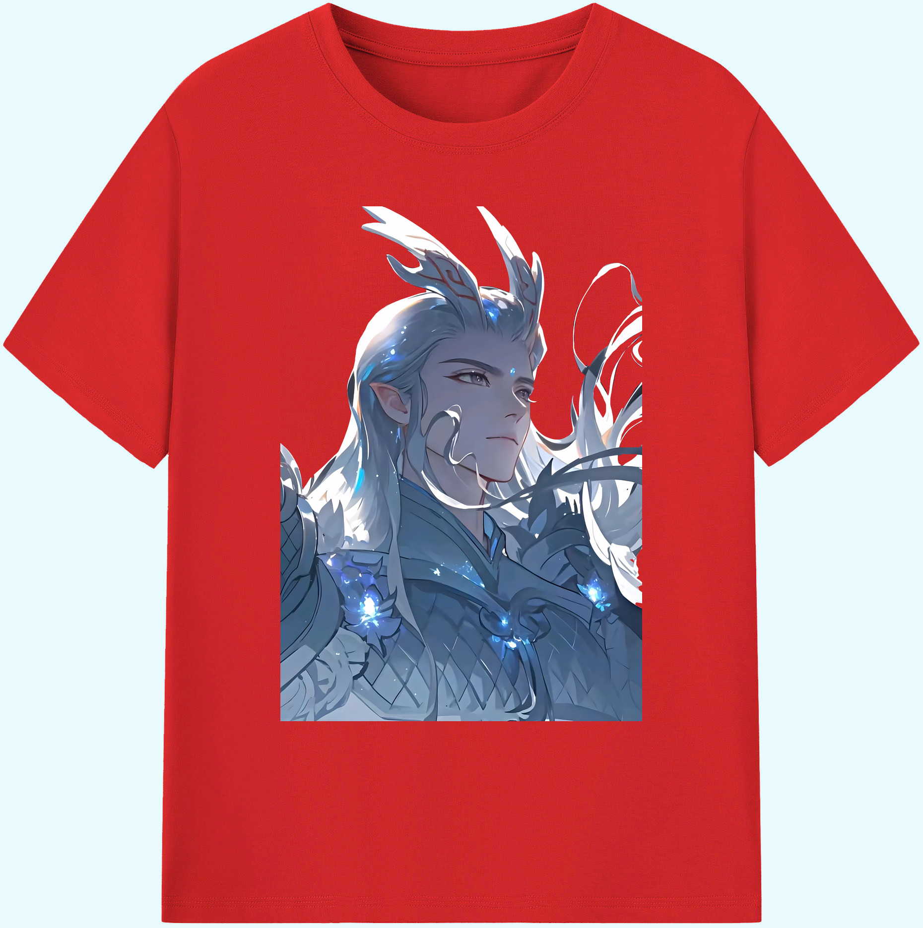 （画像用） Ne Zha 2 ナタ 魔童の大暴れ 綿100％ メンズ半袖Tシャツ｜肌触りやわらか＆通気性