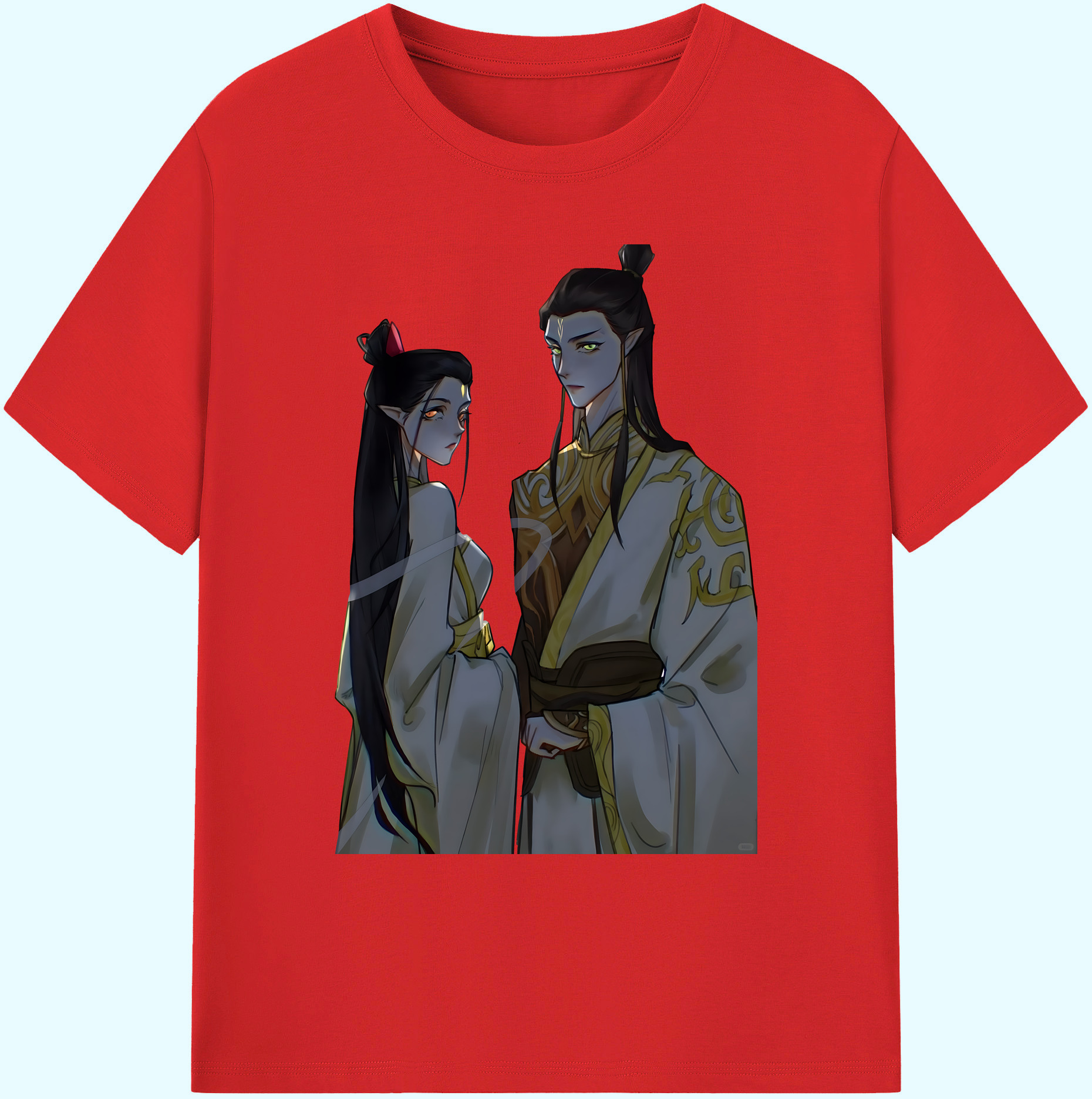 （画像用） Ne Zha 2 ナタ 魔童の大暴れ 綿100％ メンズ半袖Tシャツ｜肌触りやわらか＆通気性