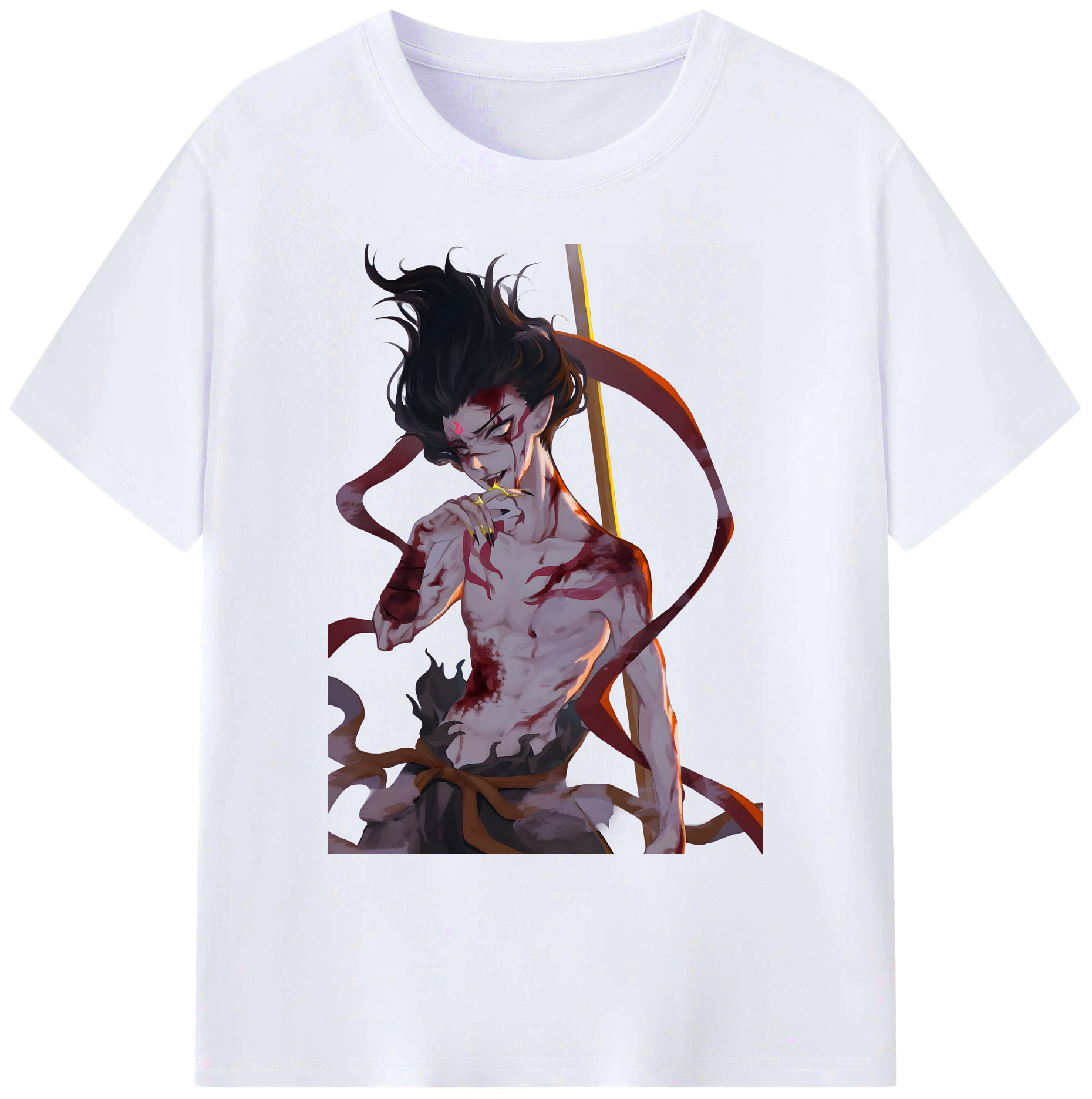 （画像用） Ne Zha 2 ナタ 魔童の大暴れ 綿100％ メンズ半袖Tシャツ｜肌触りやわらか＆通気性