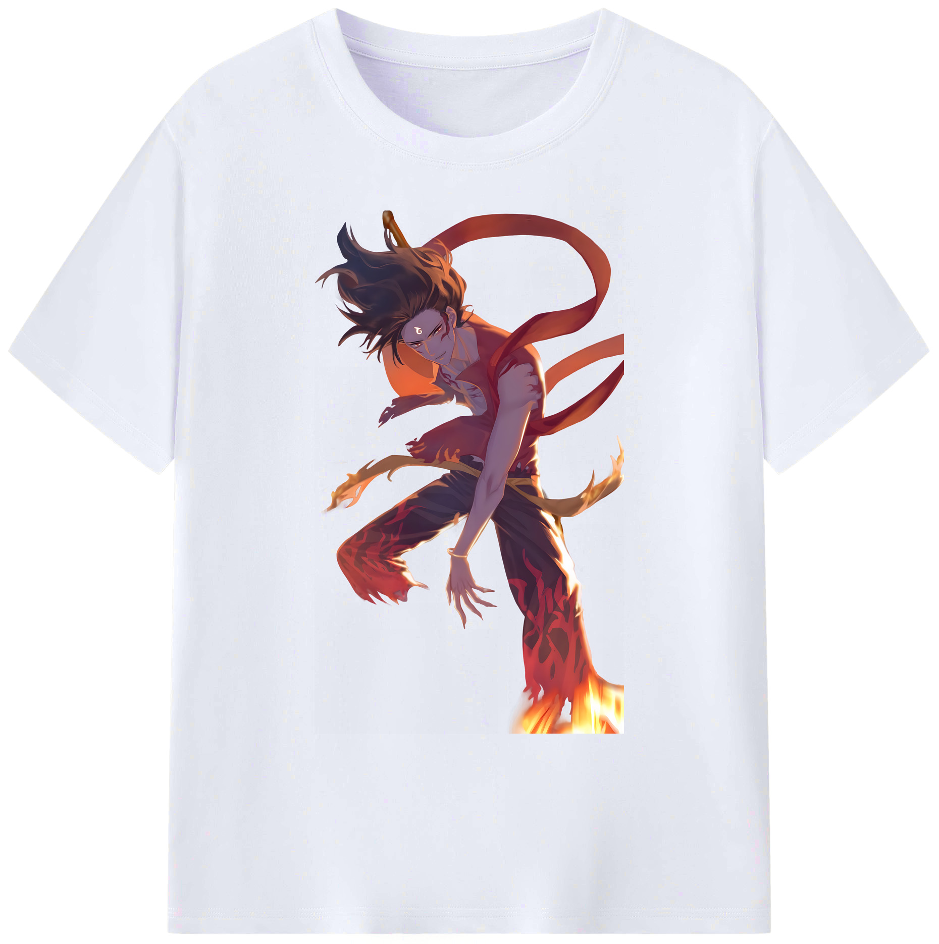 （画像用） Ne Zha 2 ナタ 魔童の大暴れ 綿100％ メンズ半袖Tシャツ｜肌触りやわらか＆通気性