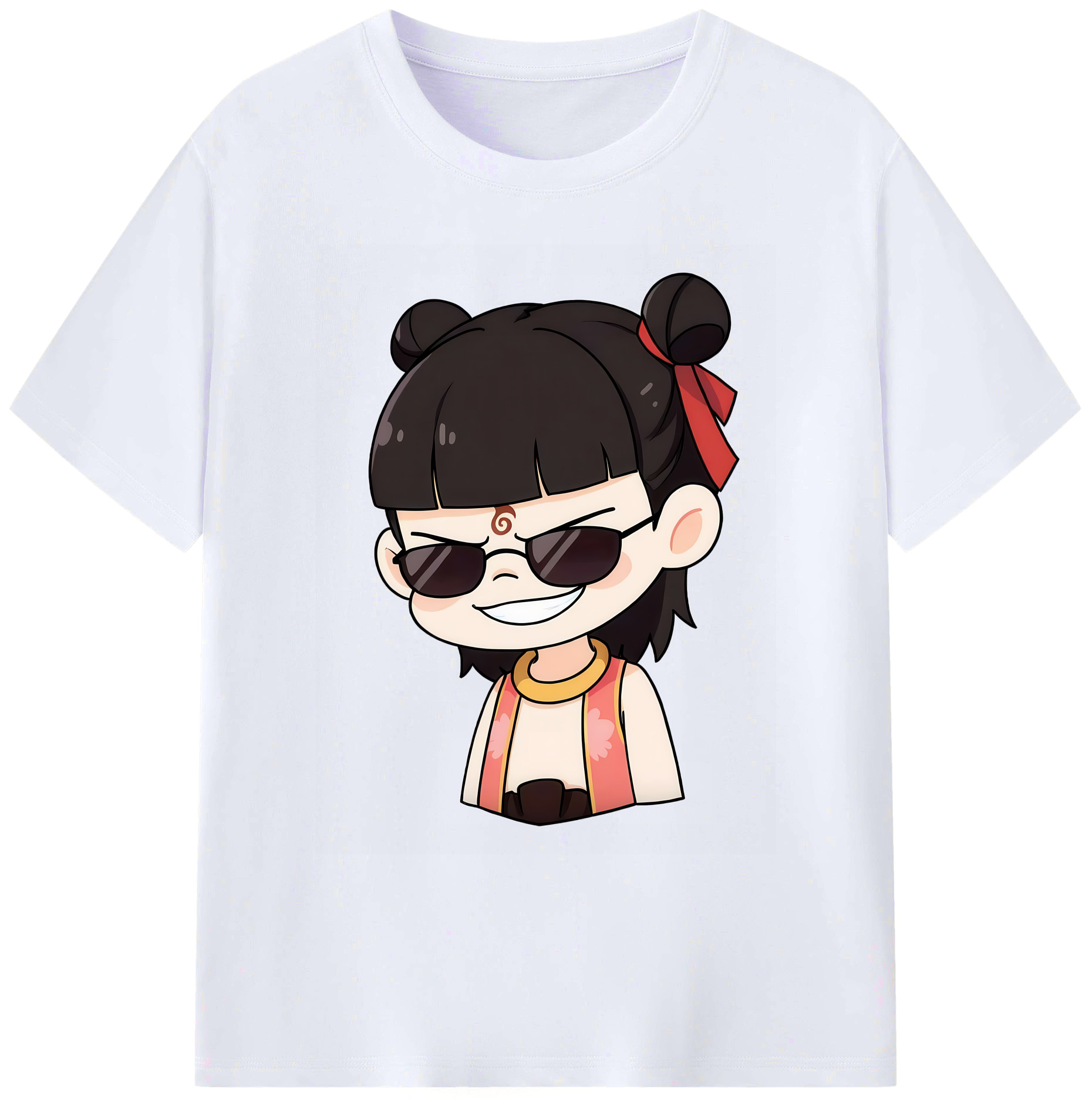 （画像用） Ne Zha 2 ナタ 魔童の大暴れ 綿100％ メンズ半袖Tシャツ｜肌触りやわらか＆通気性