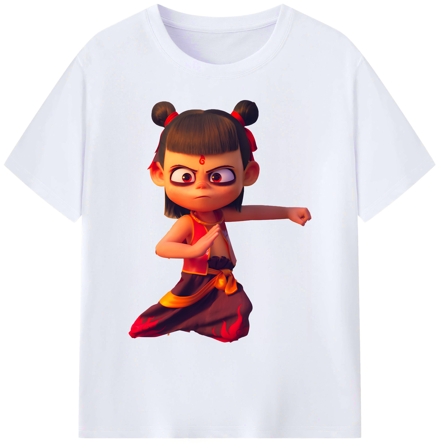 （画像用） Ne Zha 2 ナタ 魔童の大暴れ 綿100％ メンズ半袖Tシャツ｜肌触りやわらか＆通気性